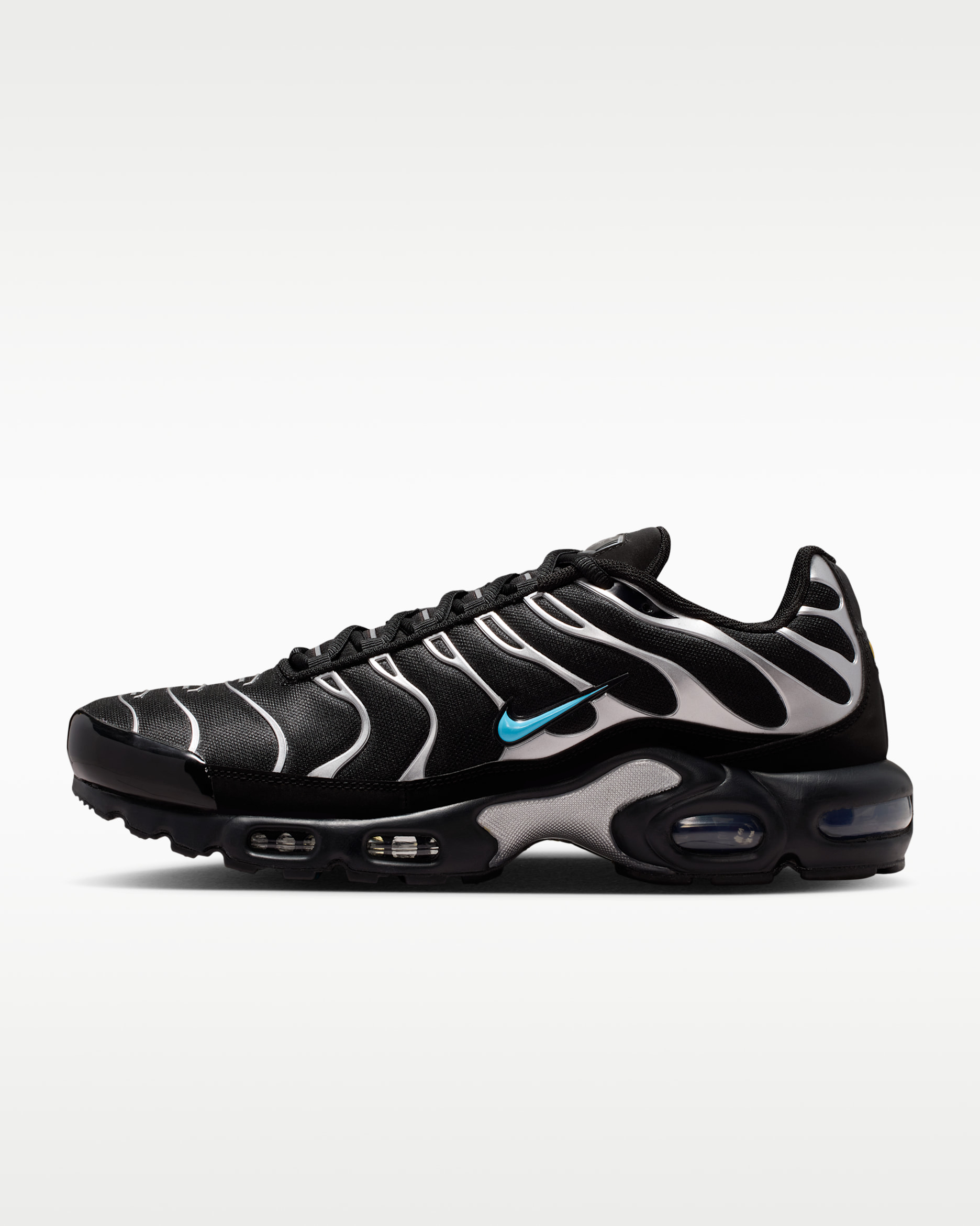Nike Air Max Plus Premium Men's Shoes - Black/Chrome/Gamma Blue