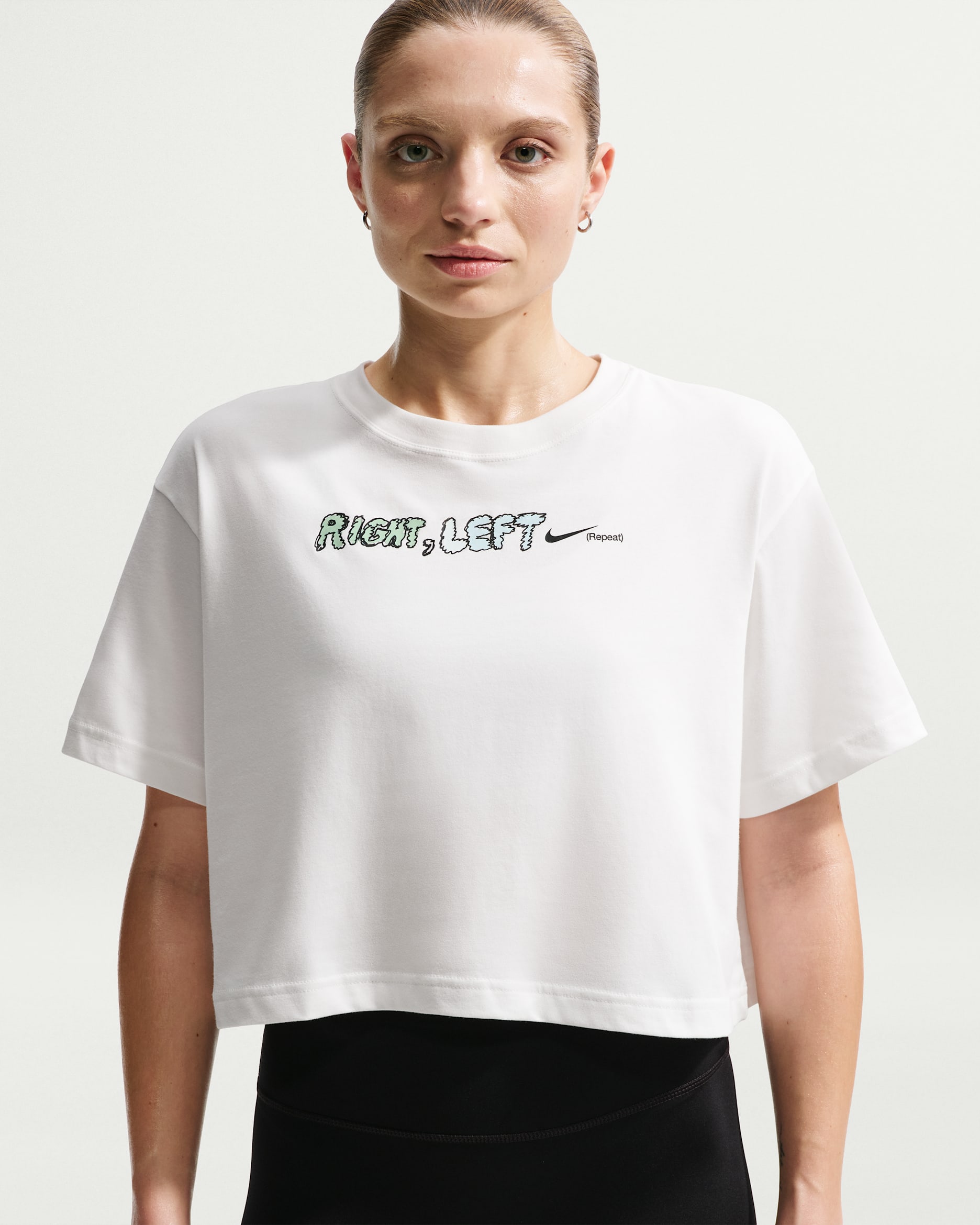 Nike Swift Women's Dri-FIT Short-Sleeve Cropped Running T-Shirt - Sail