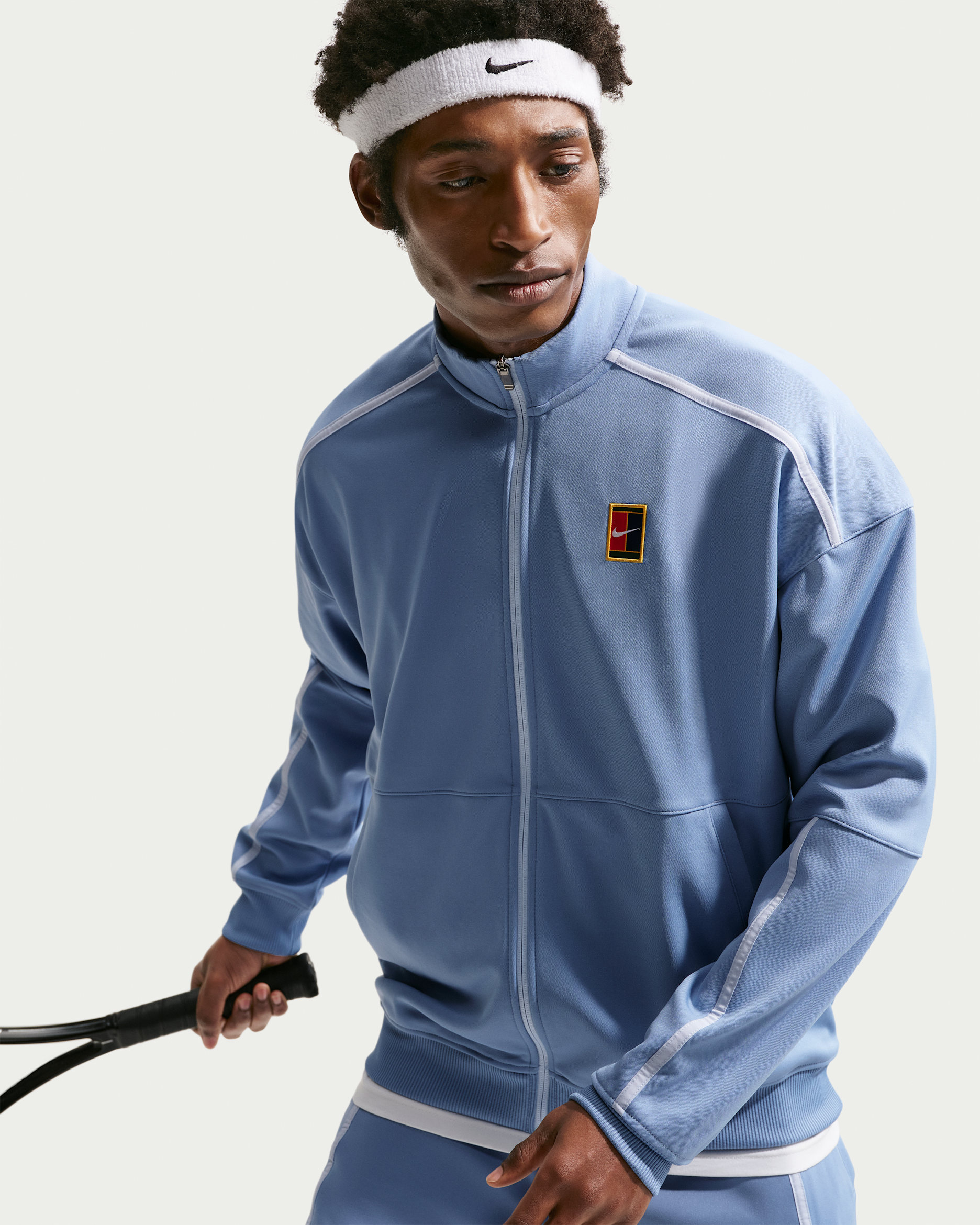 NikeCourt Heritage Men's Tennis Jacket - Work Blue