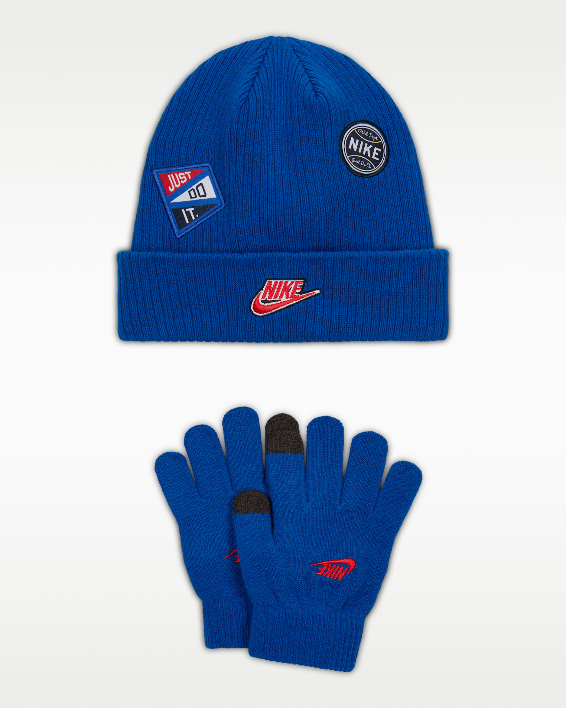 Nike Big Kids' 2-Piece Multisport Peak Beanie Set - Game Royal