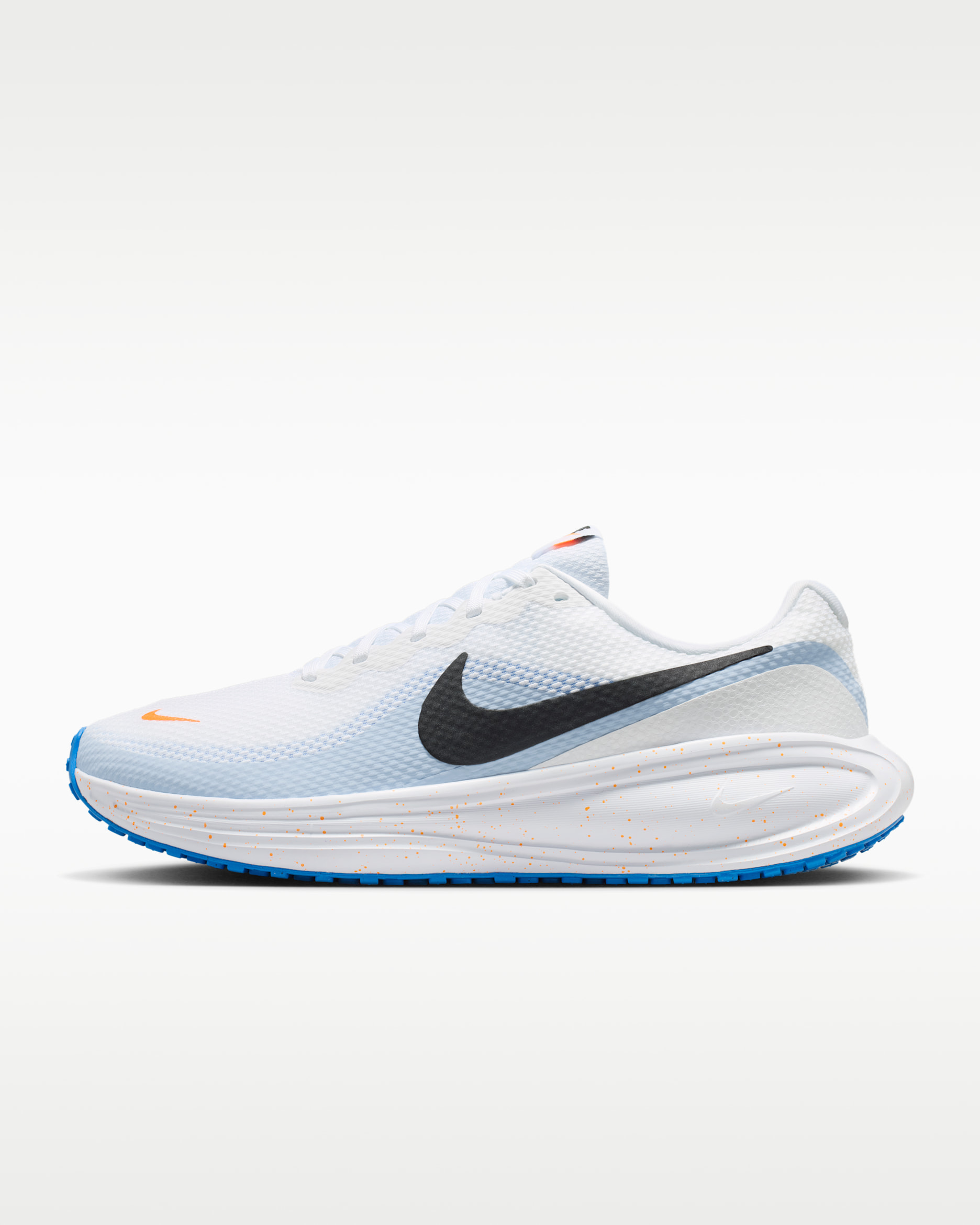 Nike Revolution 8 Men's Road Running Shoes (Extra Wide) - White/Hydrogen Blue/Blue Crystal/Off Noir