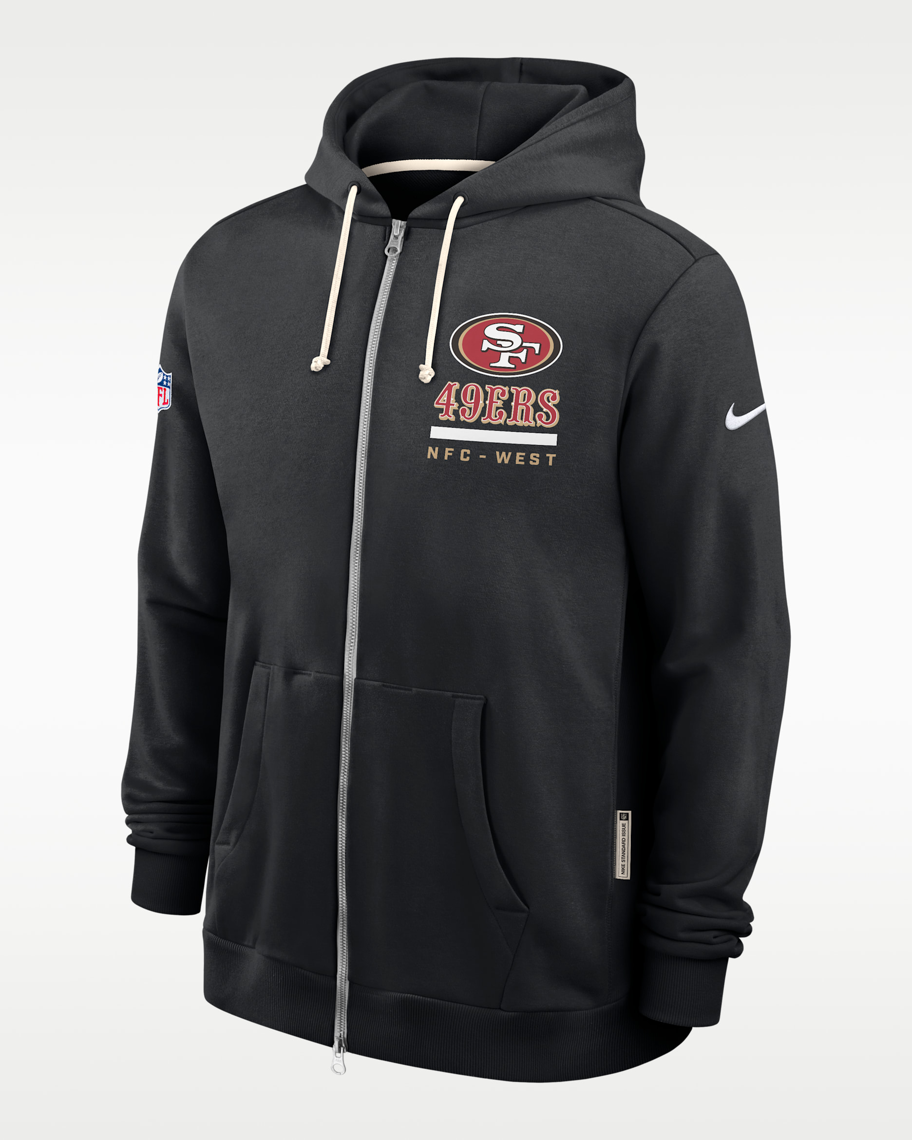 San Francisco 49ers Utility Player Sideline Men's Nike Dri-FIT NFL Full-Zip Hoodie - Black