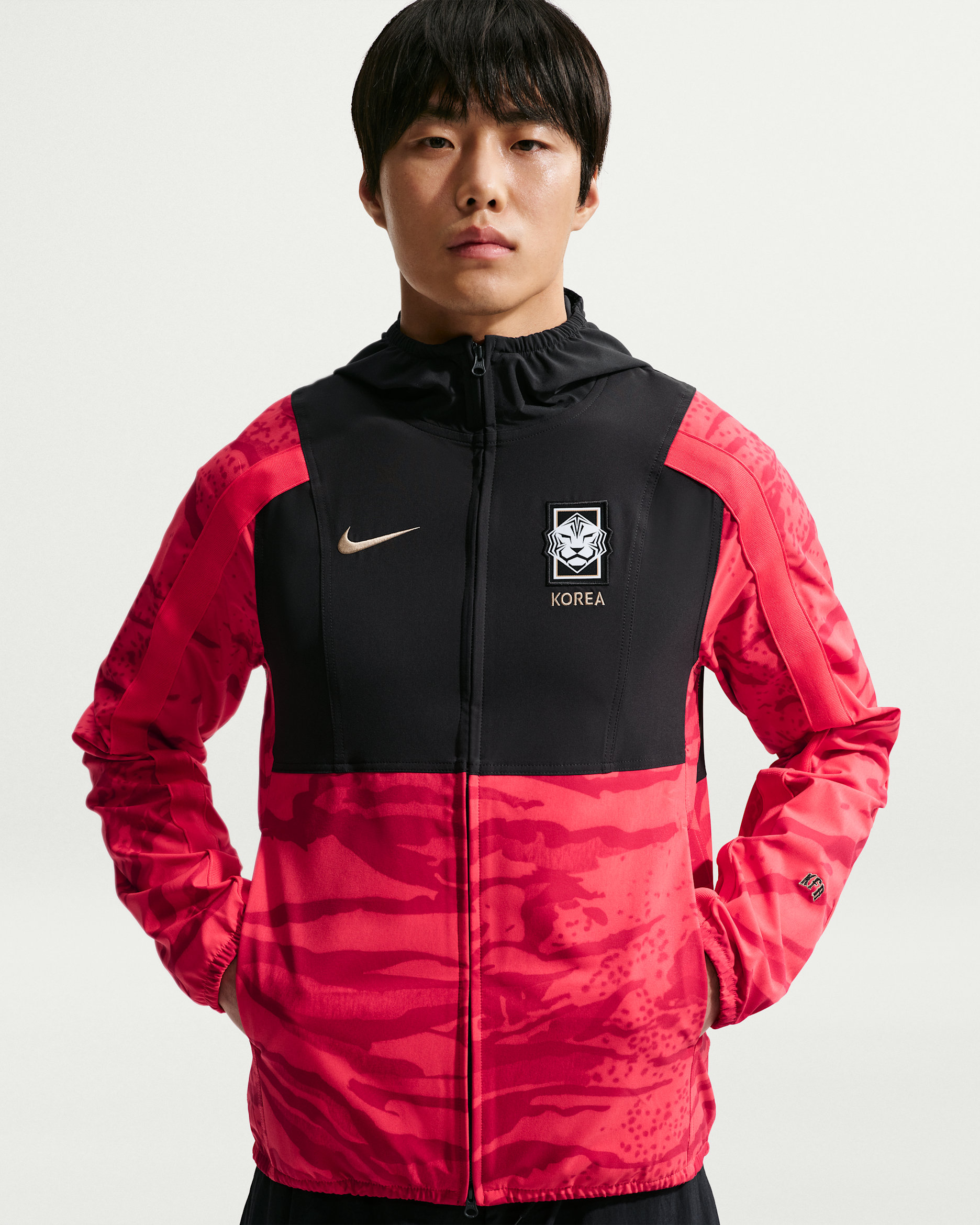 Korea Energy Men's Nike Dri-FIT Soccer Woven Jacket - Black/Club Gold