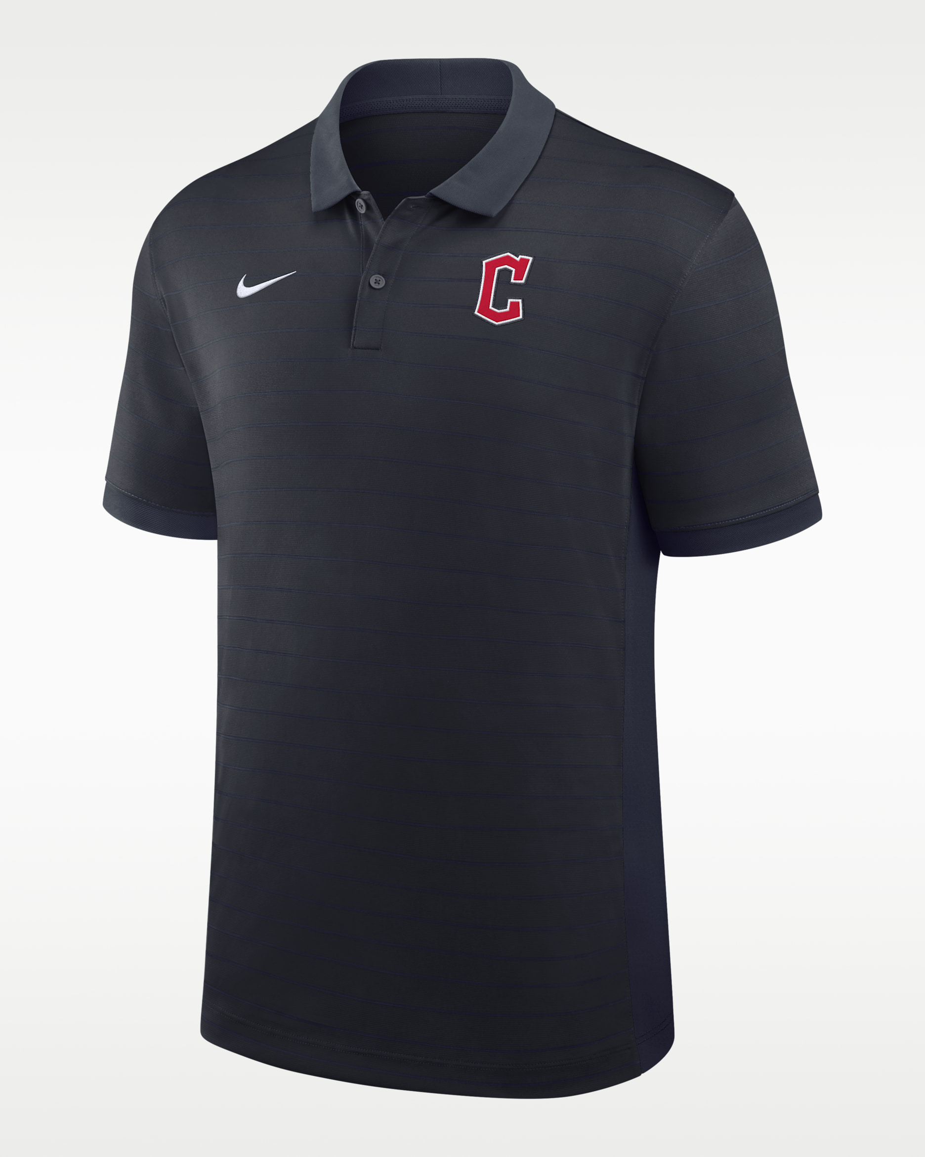 Polo de la MLB Nike Dri-FIT para hombre Cleveland Guardians Authentic Collection Striped Victory - Azul marino