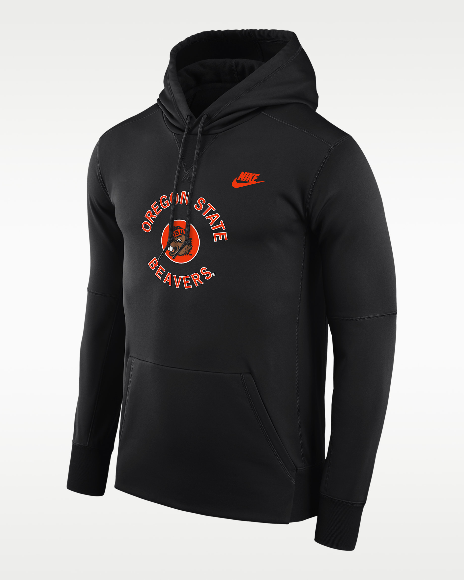 Oregon State Men's Nike College Dri-FIT Pullover Hoodie - Black