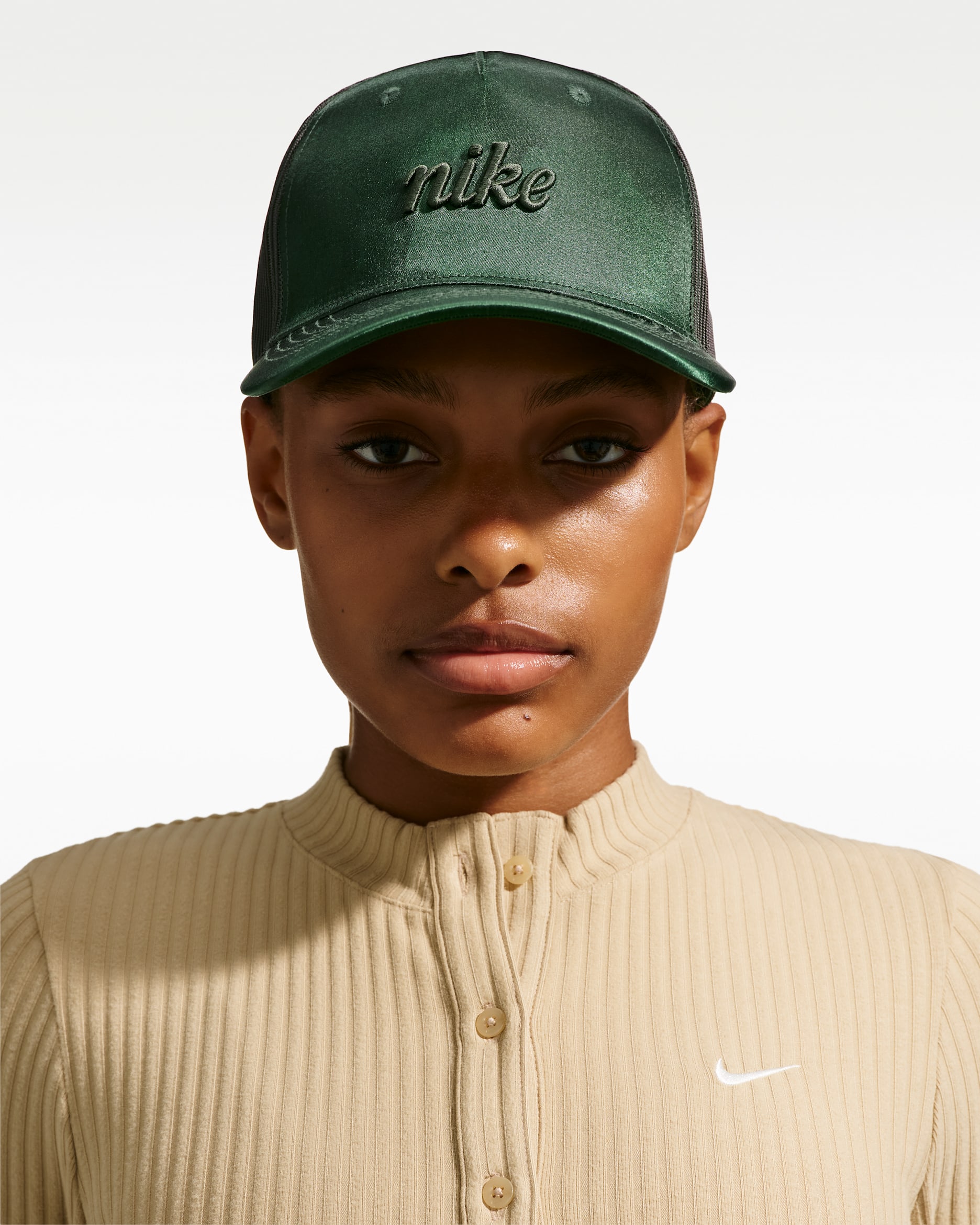 Gorra de rejilla premium con estructura Nike Rise - Abeto