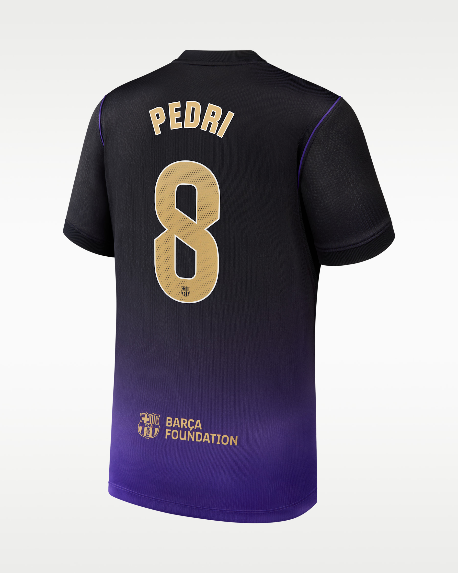 Pedri Barcelona 2026/27 Stadium Away Kobe Big Kids' Nike Dri-FIT Soccer Jersey - Purple