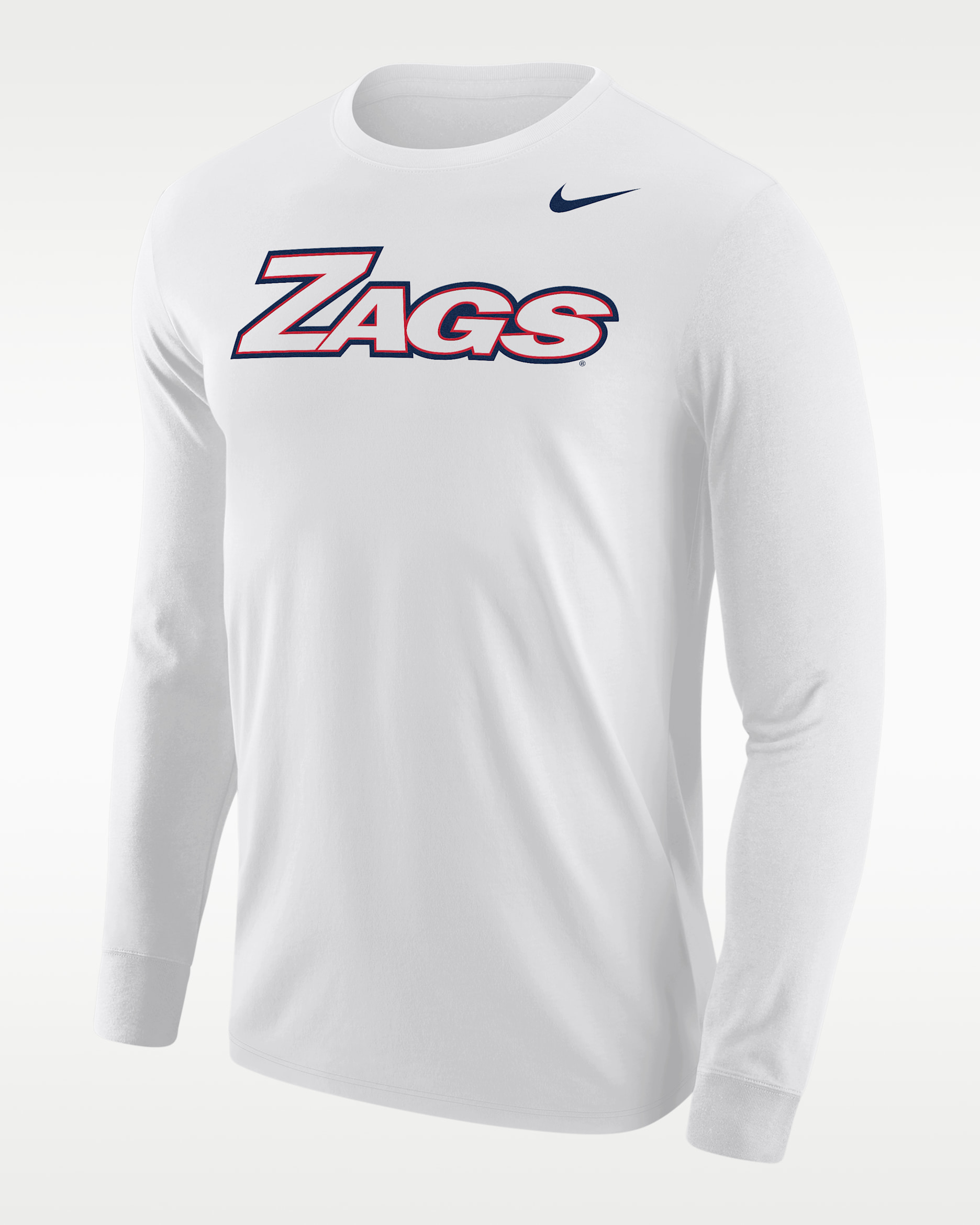 Playera de manga larga de futbol Nike para hombre Gonzaga Bulldogs - Blanco