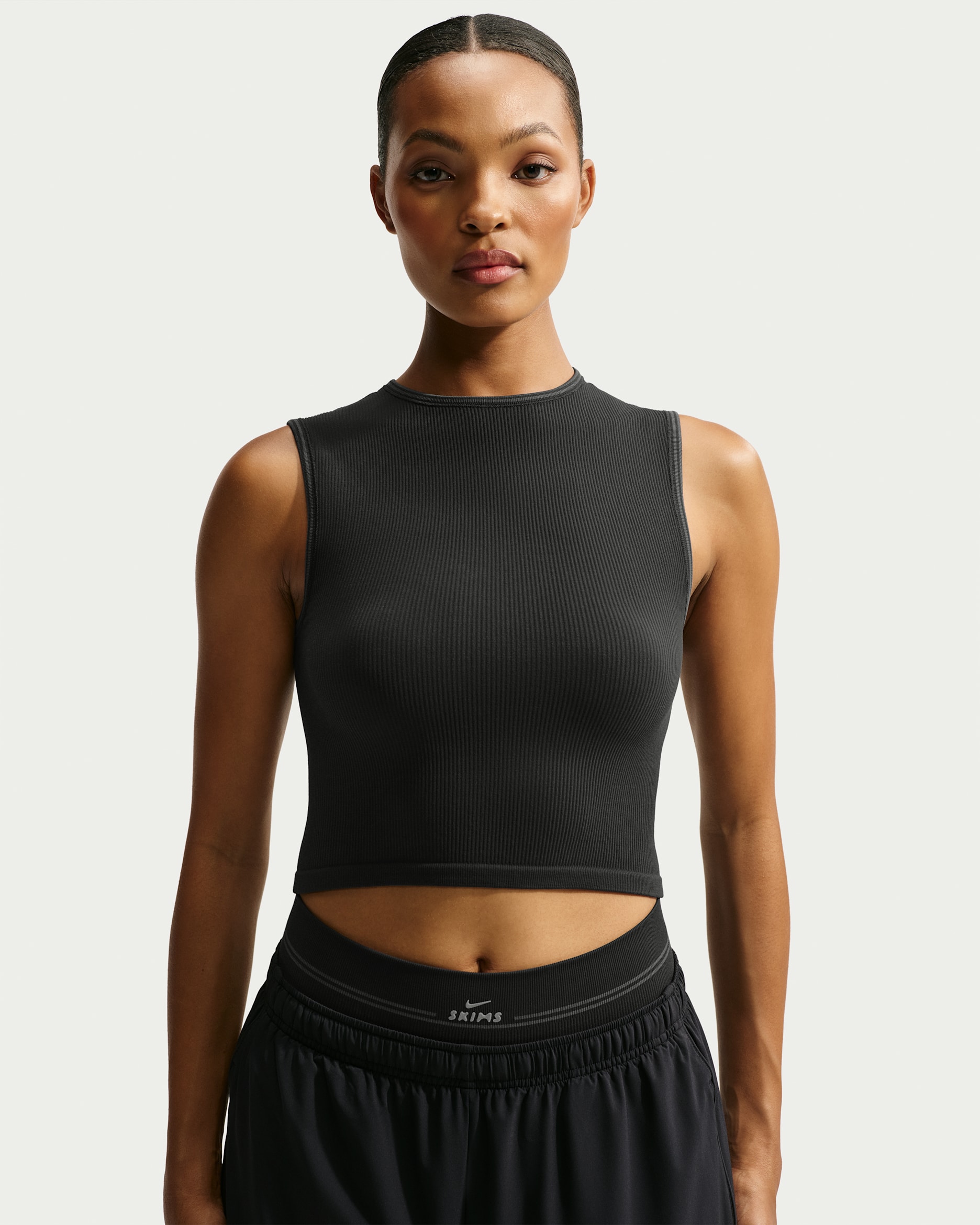 Débardeur de musculation NikeSKIMS Ribbed Seamless pour femme - NSKM Obsidian/NSKM Armor