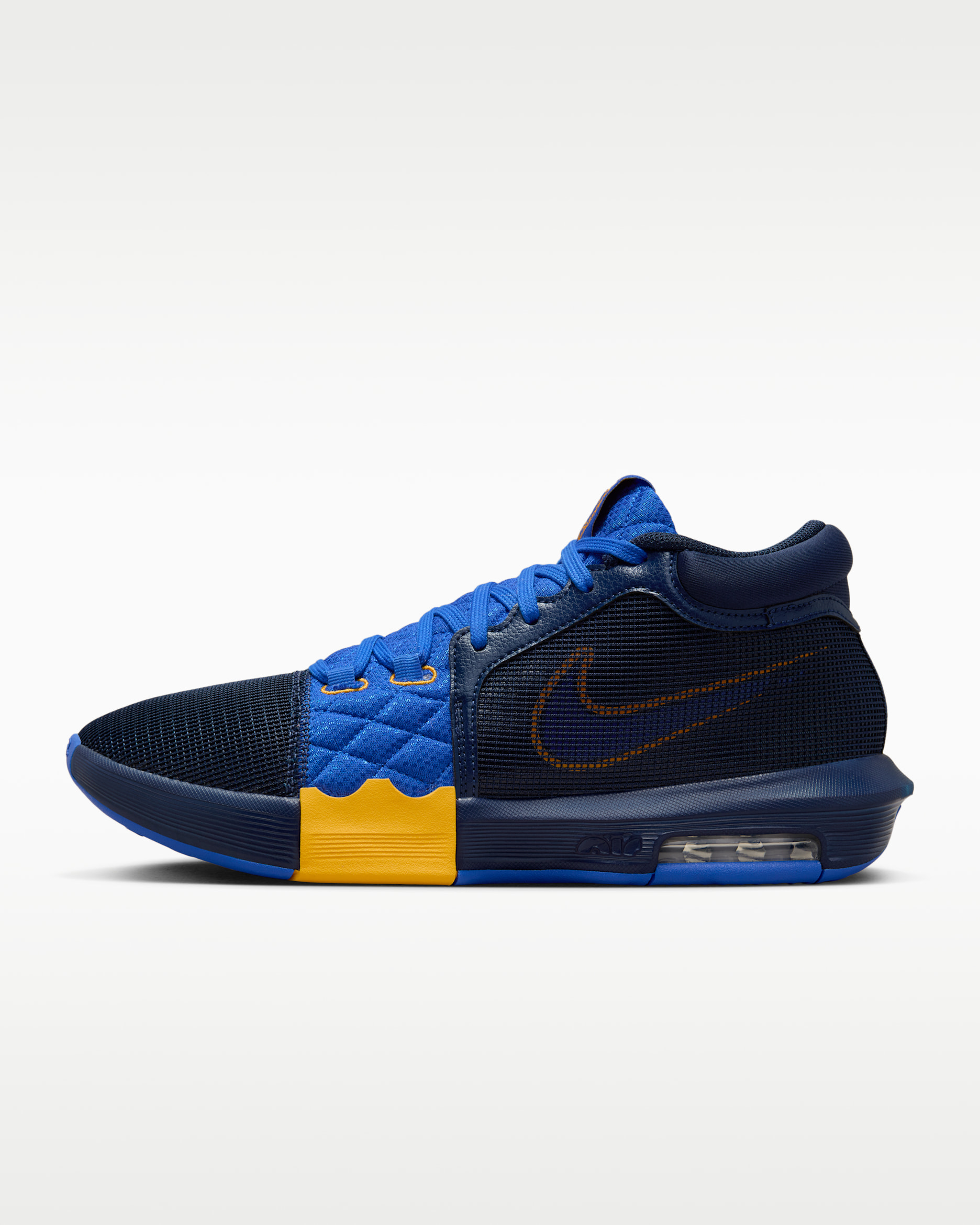LeBron Witness 8 Basketball Shoes - Midnight Navy/University Gold/Light Smoke Grey/Hyper Royal