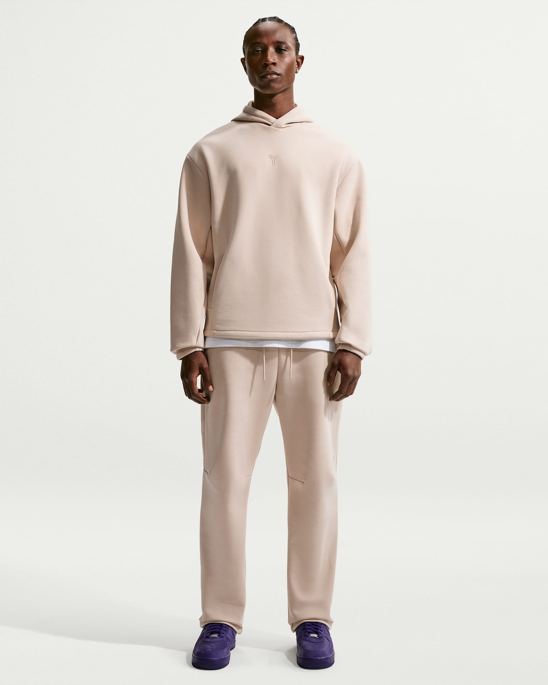 Calças de basquetebol de lã cardada Dri-FIT Kobe para homem - Sanddrift/Sanddrift