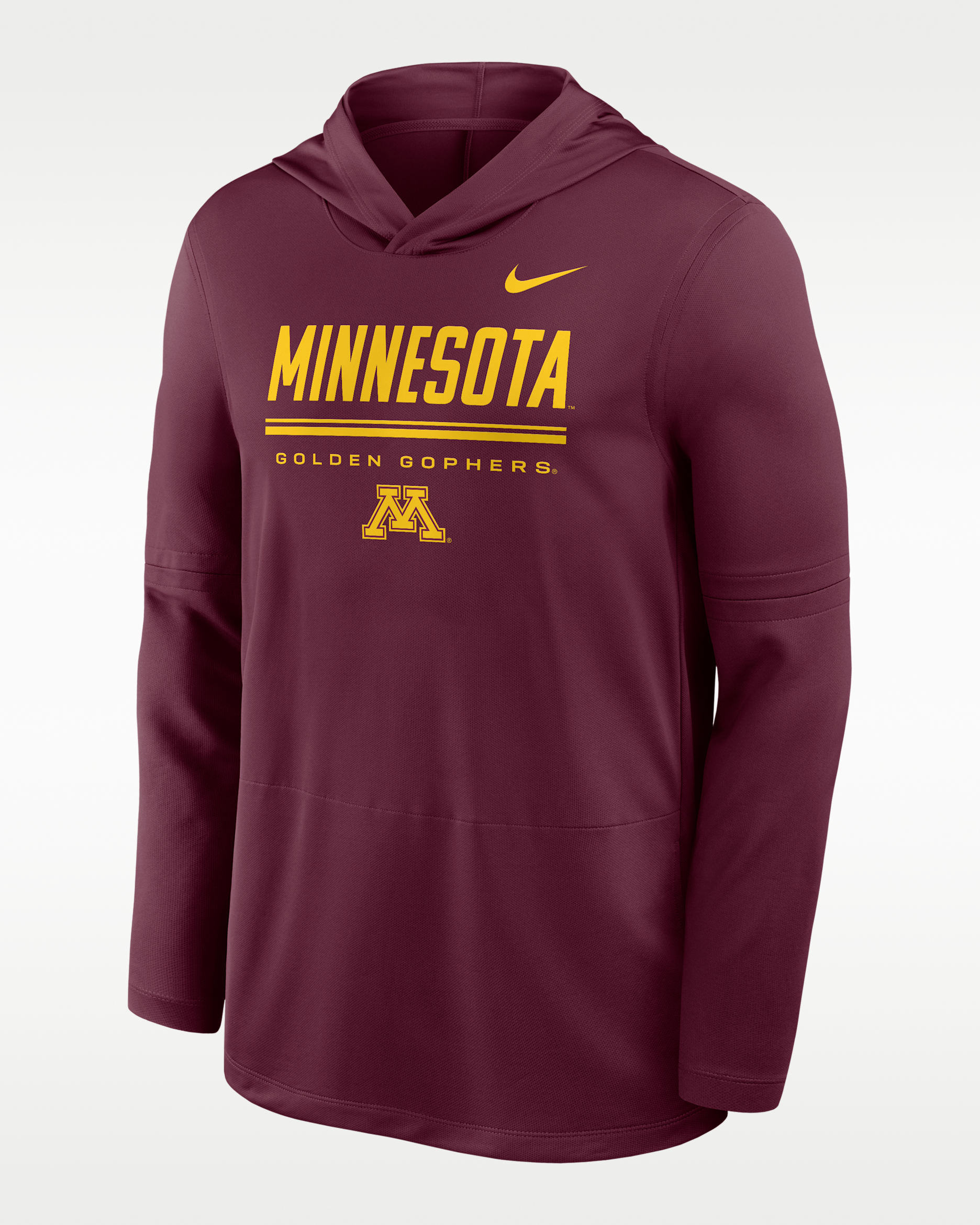 Sudadera con gorro Dri-FIT ligera para hombre Nike College (Minnesota) - Castaña intenso