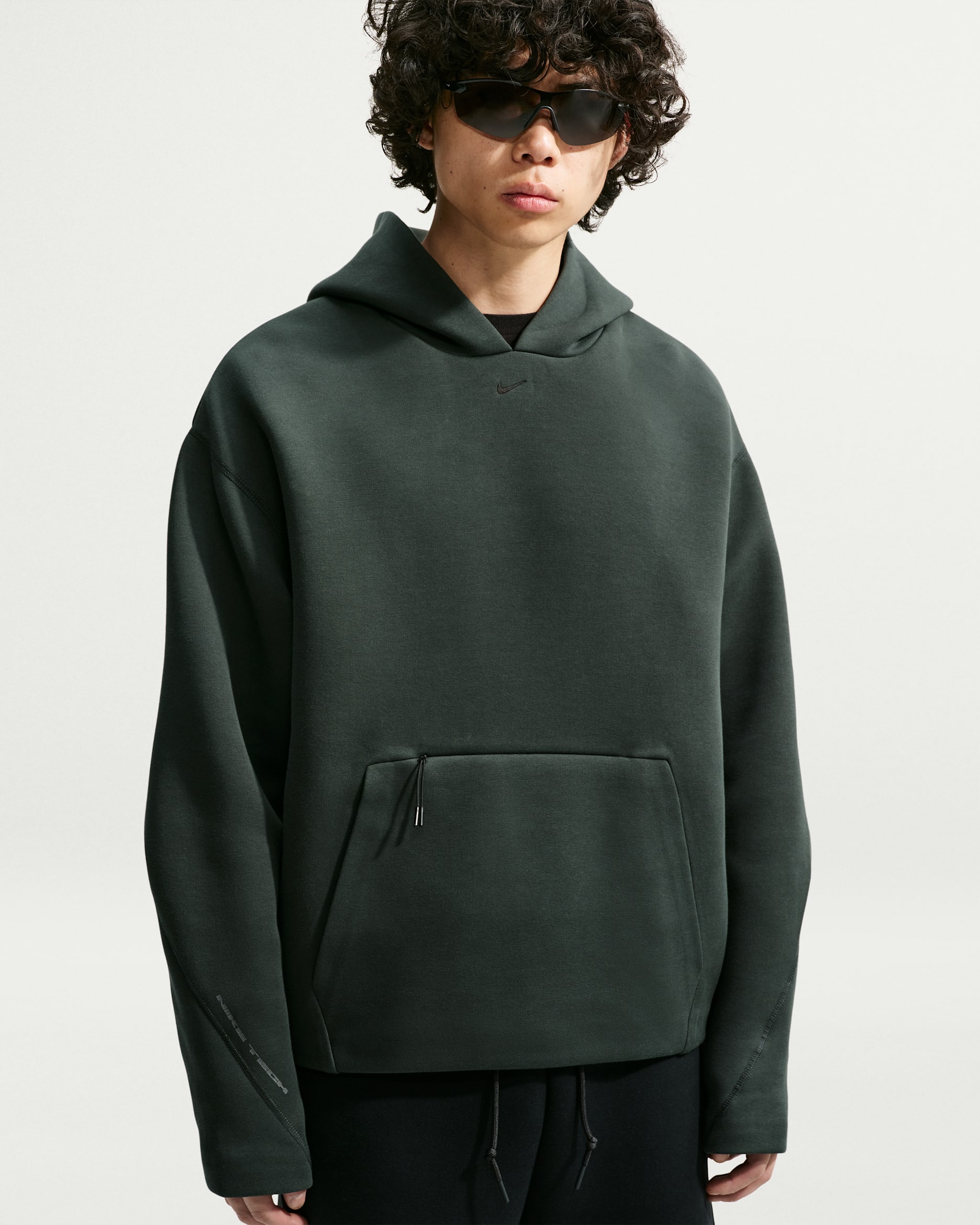 Sweat à capuche homme en tissu Fleece Nike Tech - Black Spruce/Noir