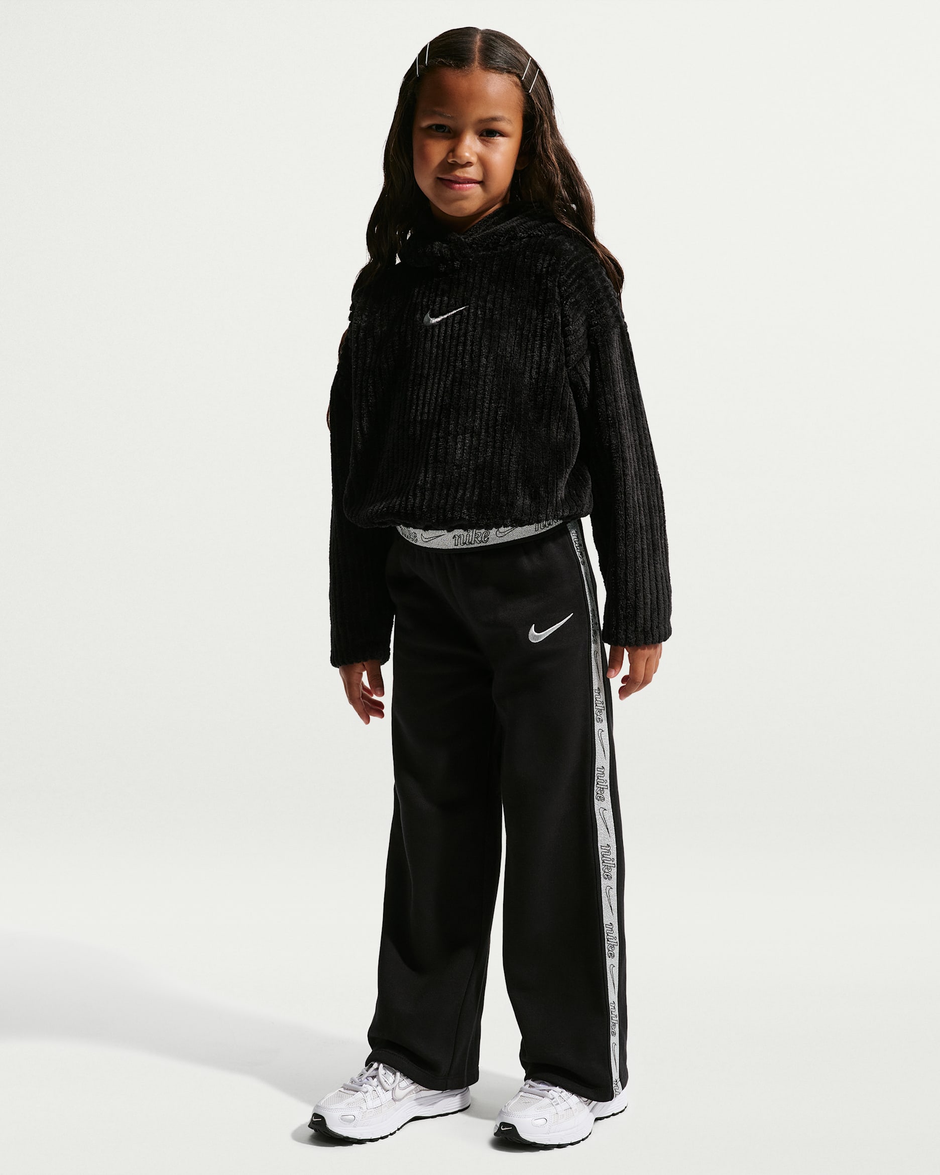 Nike Little Kids' Swoosh Sparkle 2-Piece Pants Set - Black