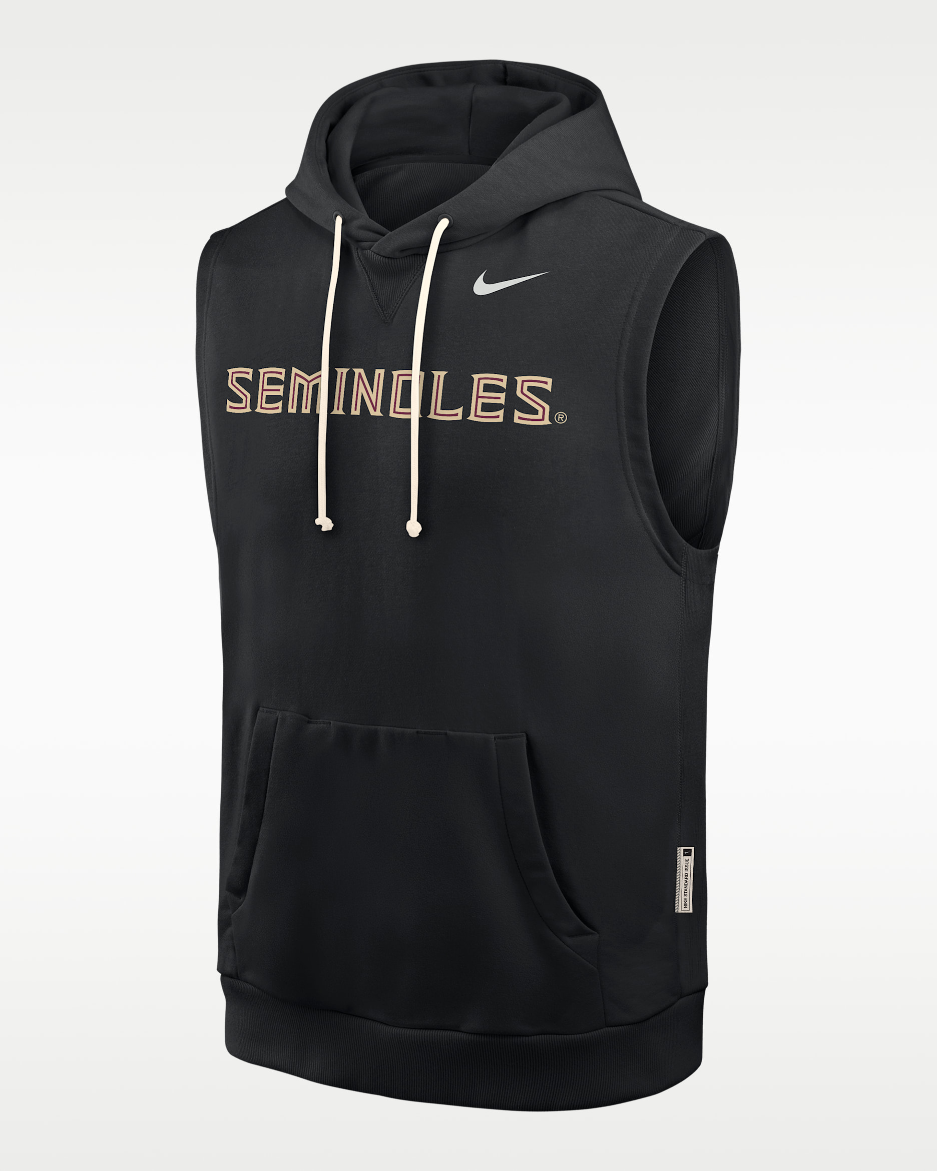 Florida State Sideline Men's Nike Dri-FIT College Sleeveless Pullover Hoodie - Black