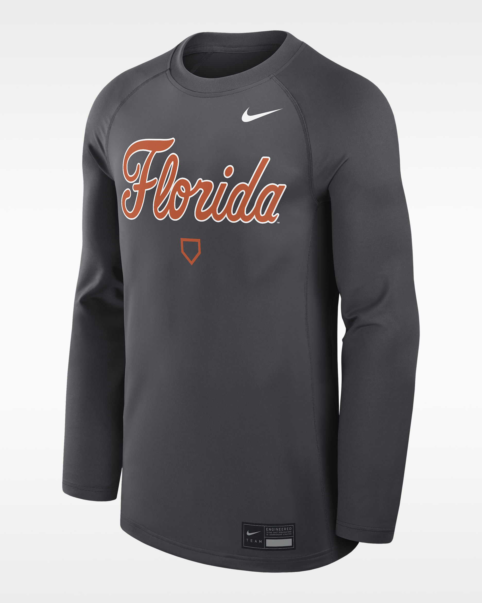 Florida Dugout Game Time Men's Nike Dri-FIT College Long-Sleeve T-Shirt - Anthracite
