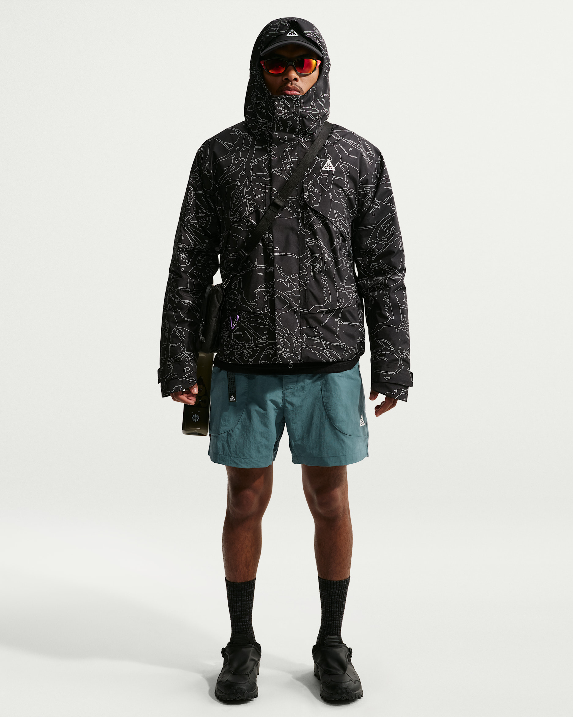 Nike ACG "Dolomiti" Men's Shorts - Mineral Slate/Black Spruce/Black/Summit White