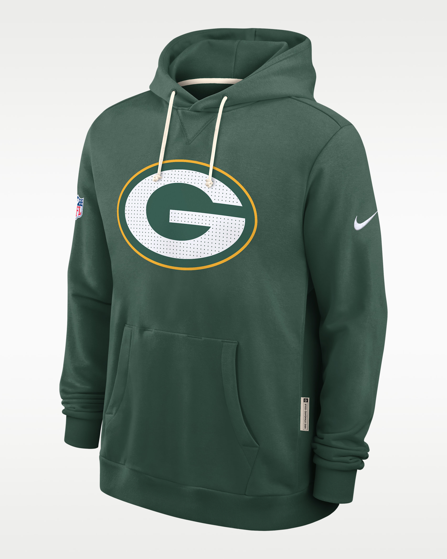Sudadera con gorro sin cierre Nike Dri-FIT de la NFL para hombre Green Bay Packers Initial Home Sideline - Verde