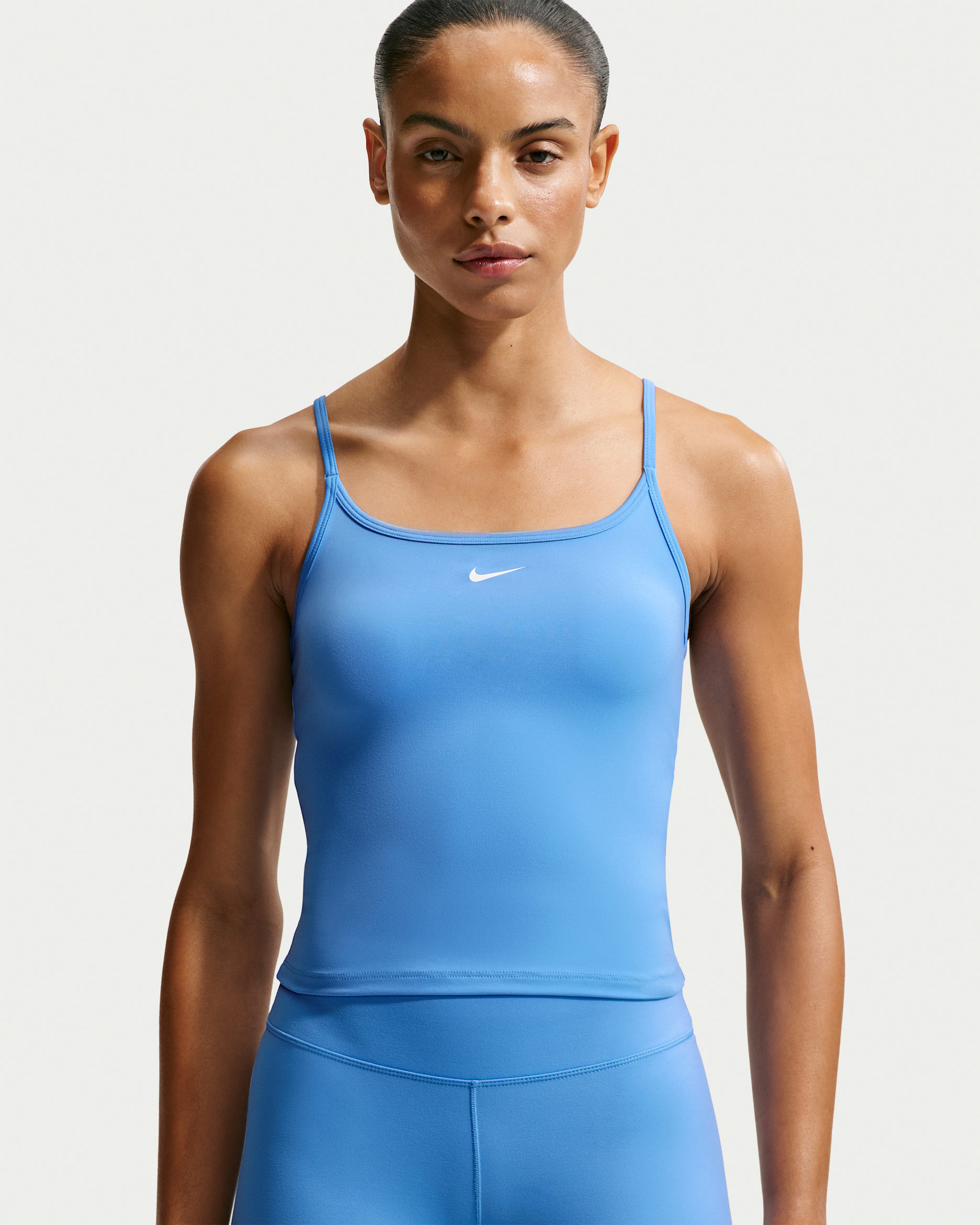 Nike One Fitted Women's Dri-FIT Cami Tank Top - University Blue/White