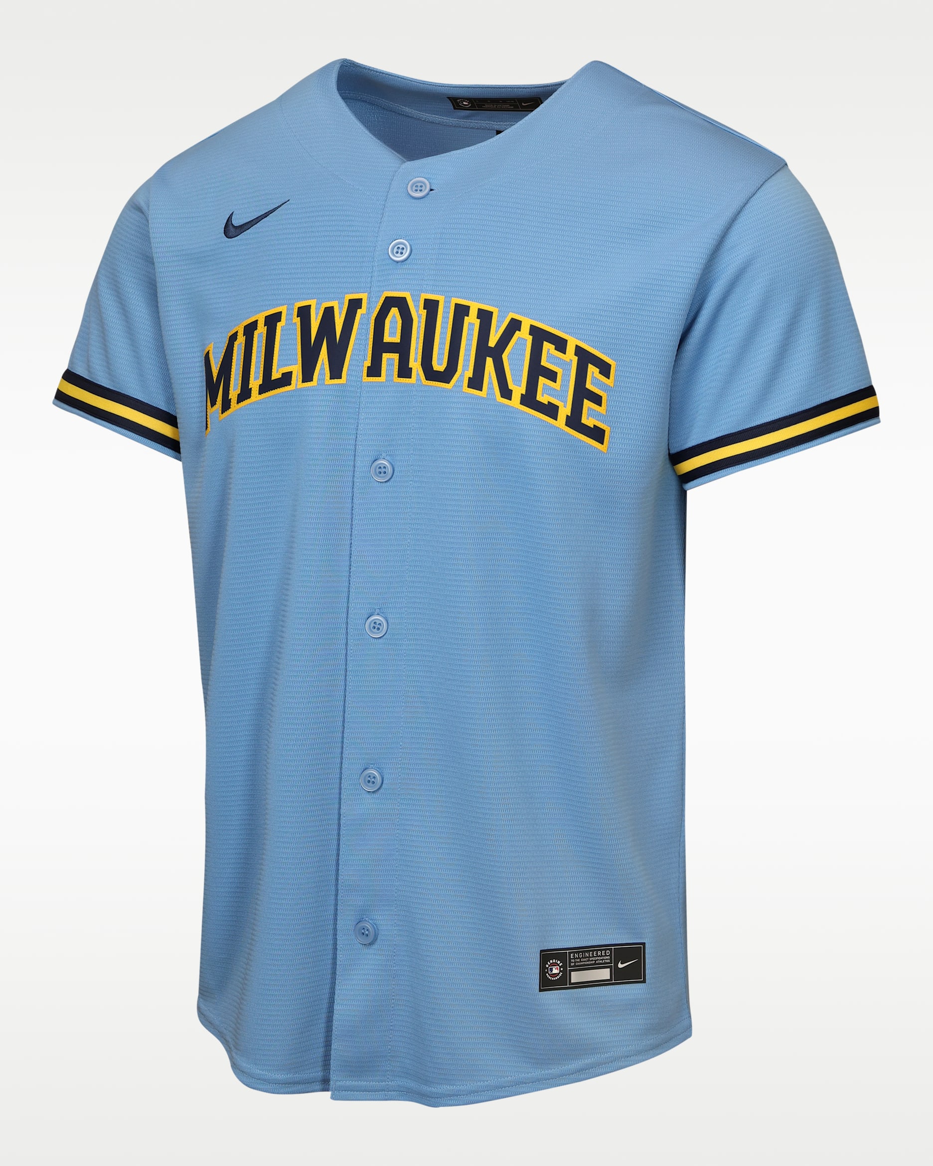 Jackson Chourio Milwaukee Brewers Big Kids' Nike MLB Replica Jersey - Light Blue