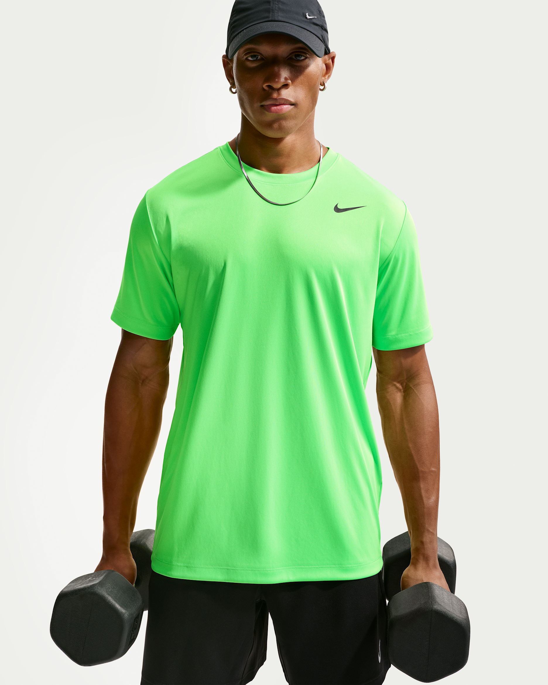 Nike Men's Dri-FIT Training T-Shirt - Green Strike/Black