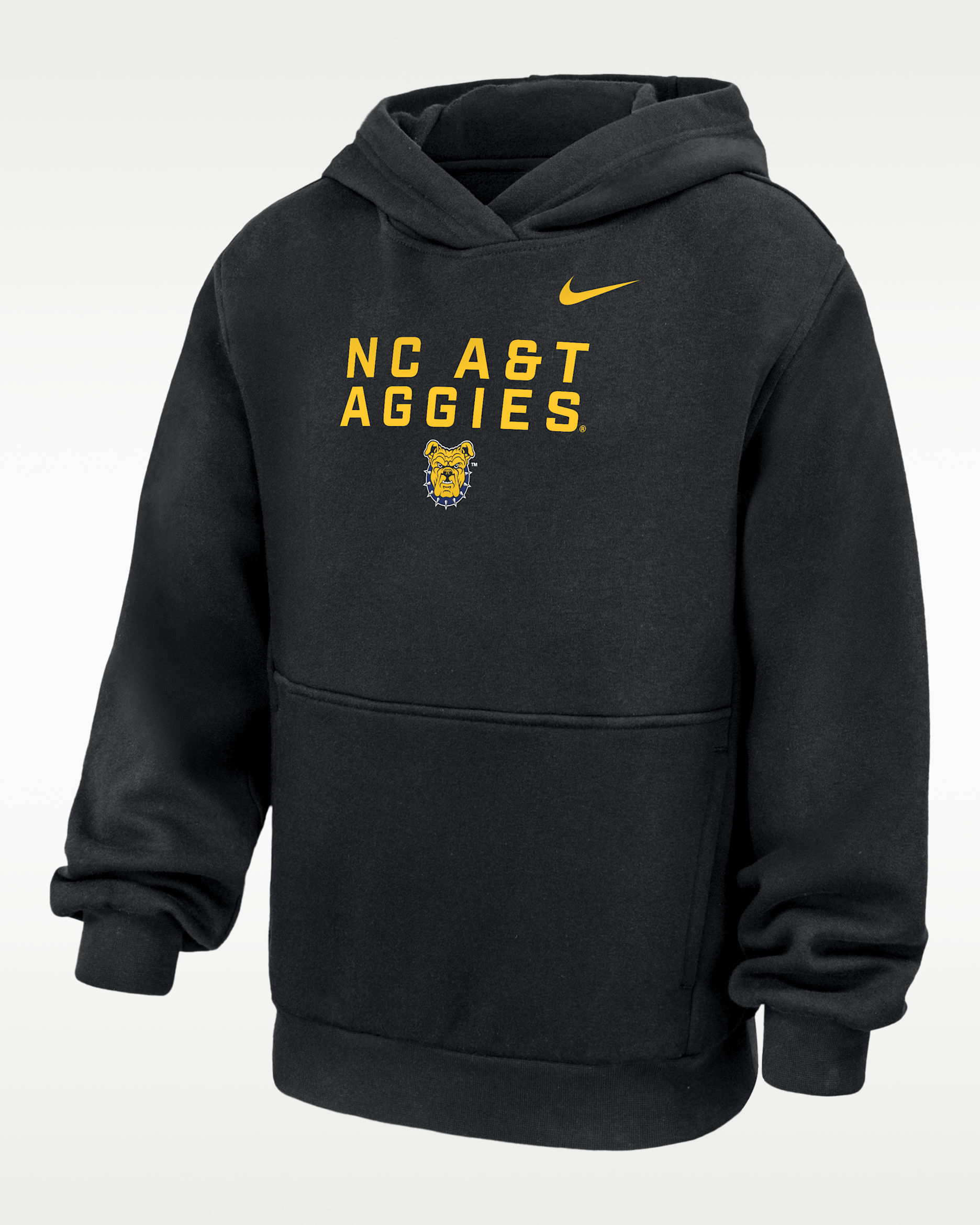 Nike College (North Carolina A&T University) Big Kids' Club Fleece Pullover Hoodie - Black