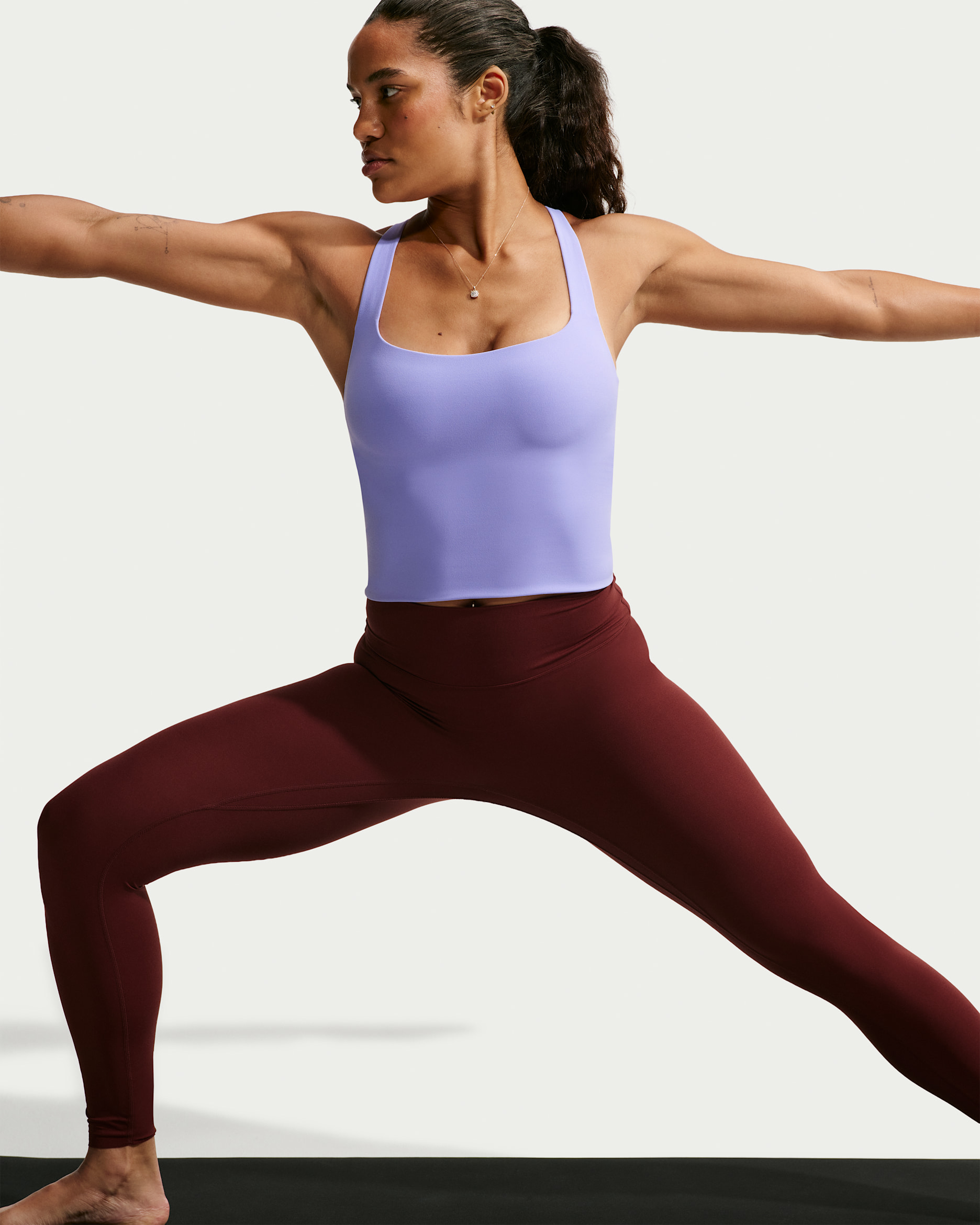 Nike Zenvy Women's Light-Support Sports Bra Tank - Purple Pulse/White