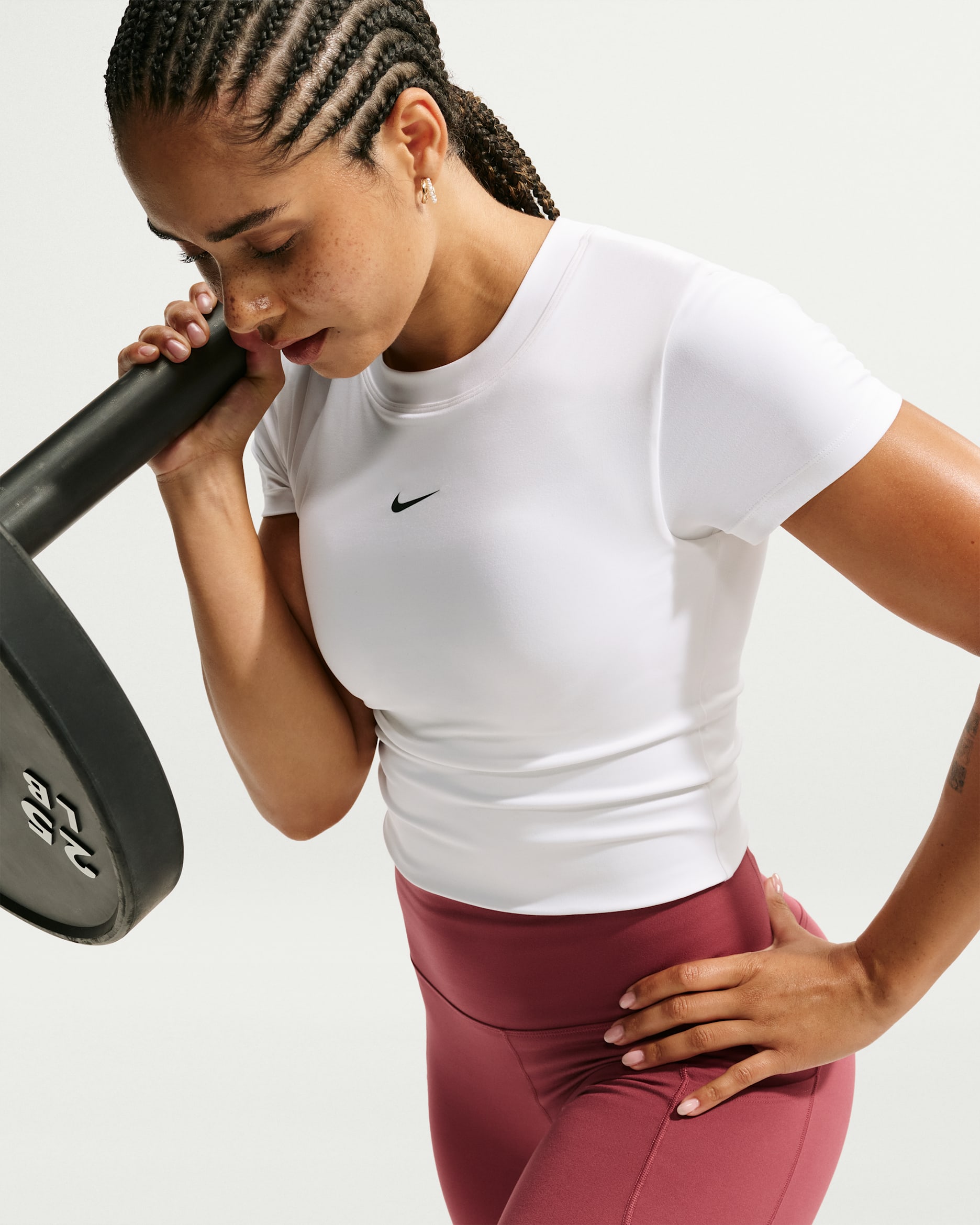 Nike One Women's Dri-FIT Light-Support Padded Sports Bra Top - White/Black