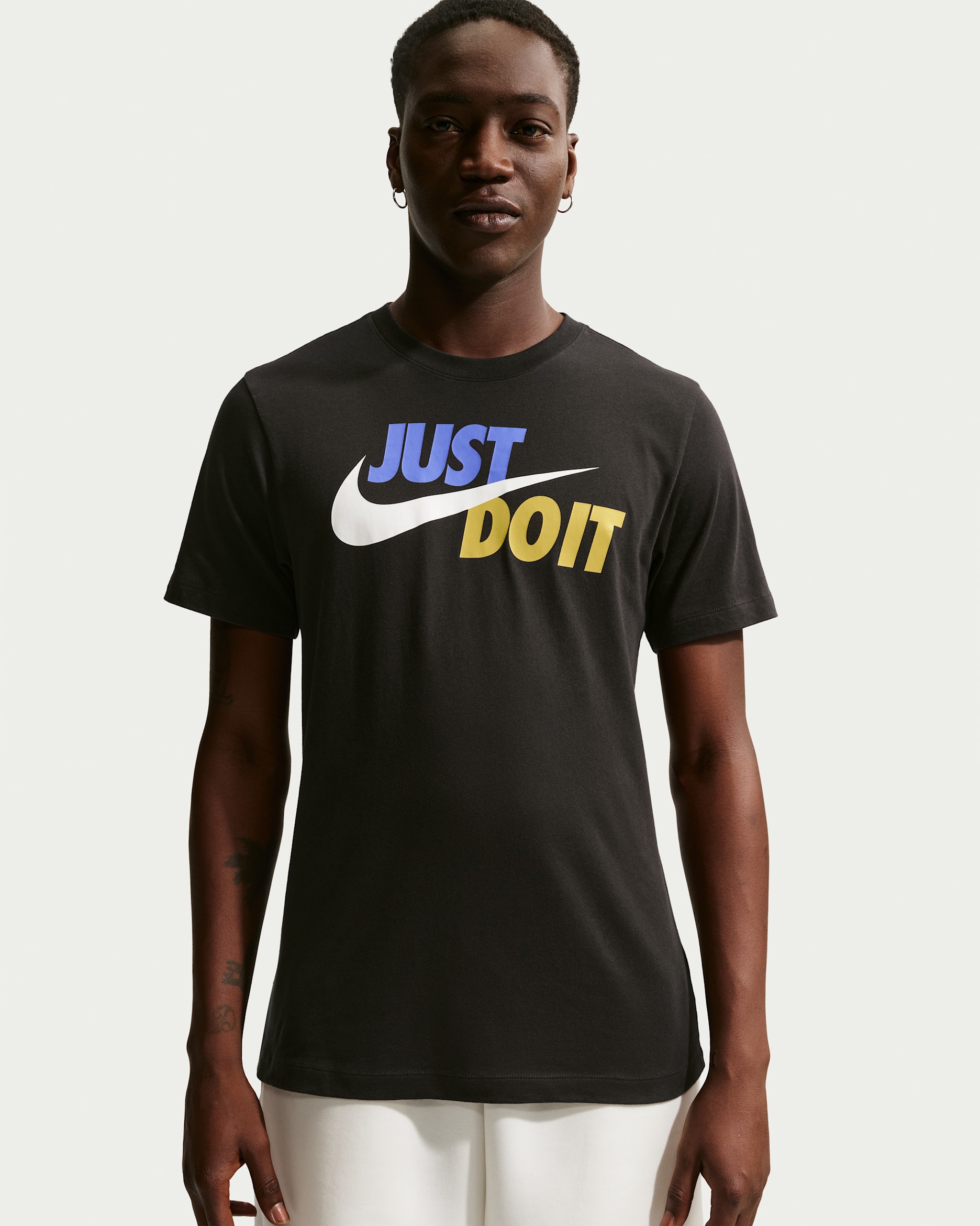 Nike Sportswear JDI Men's T-Shirt - Black/Sapphire/Sail/Saffron Quartz