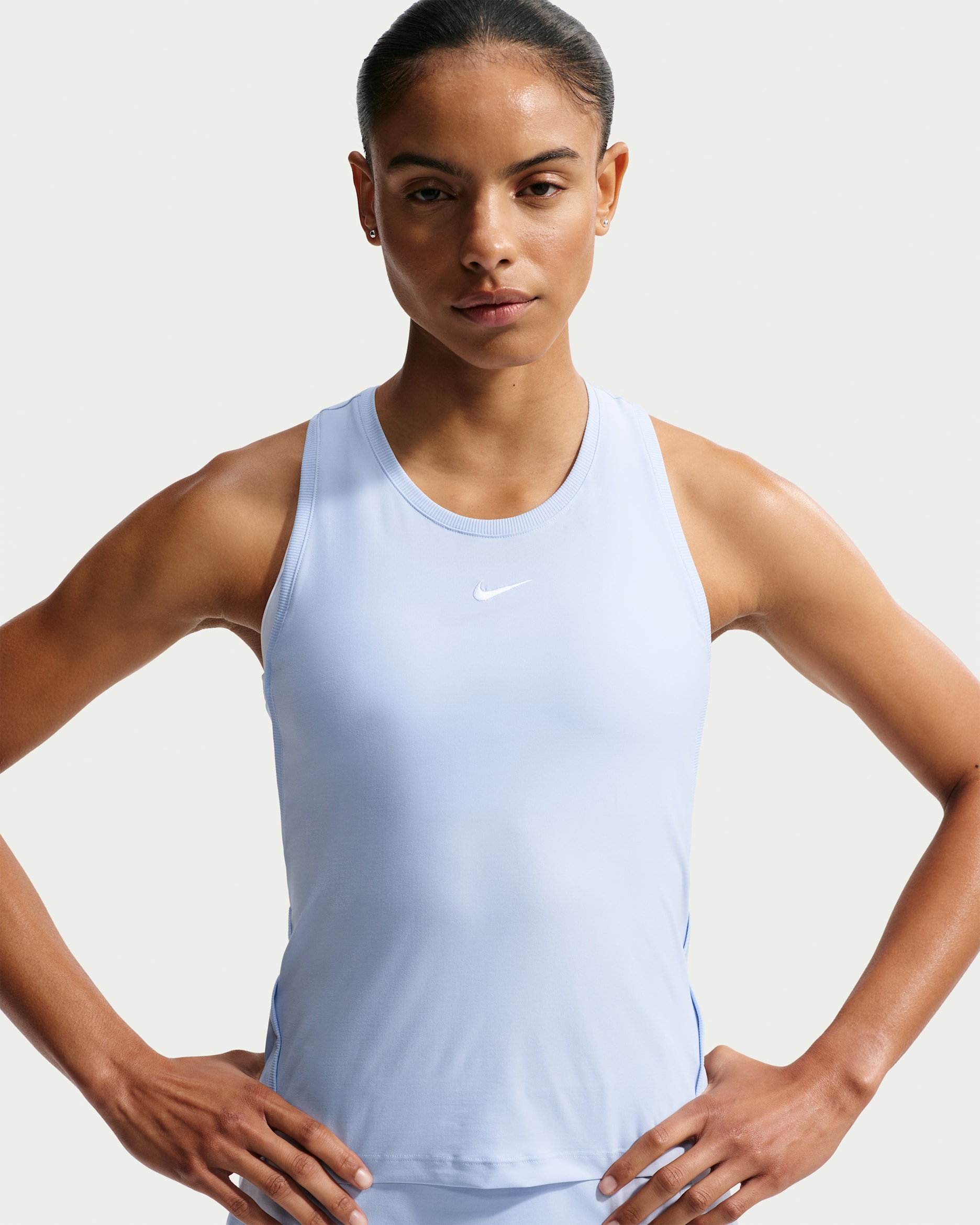 Nike Victory Women's Dri-FIT Tennis Tank Top - Hydrogen Blue/Hydrogen Blue/White