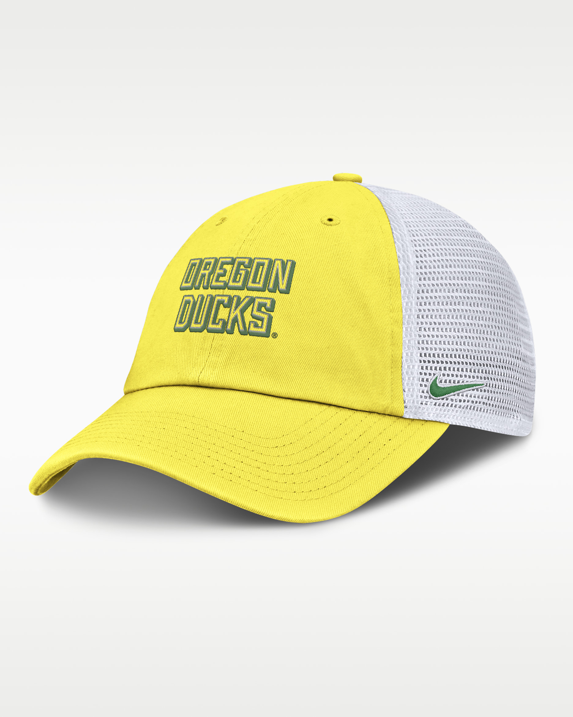 Oregon On-Field Club Gameday Men's Nike College Trucker Adjustable Hat - Yellow