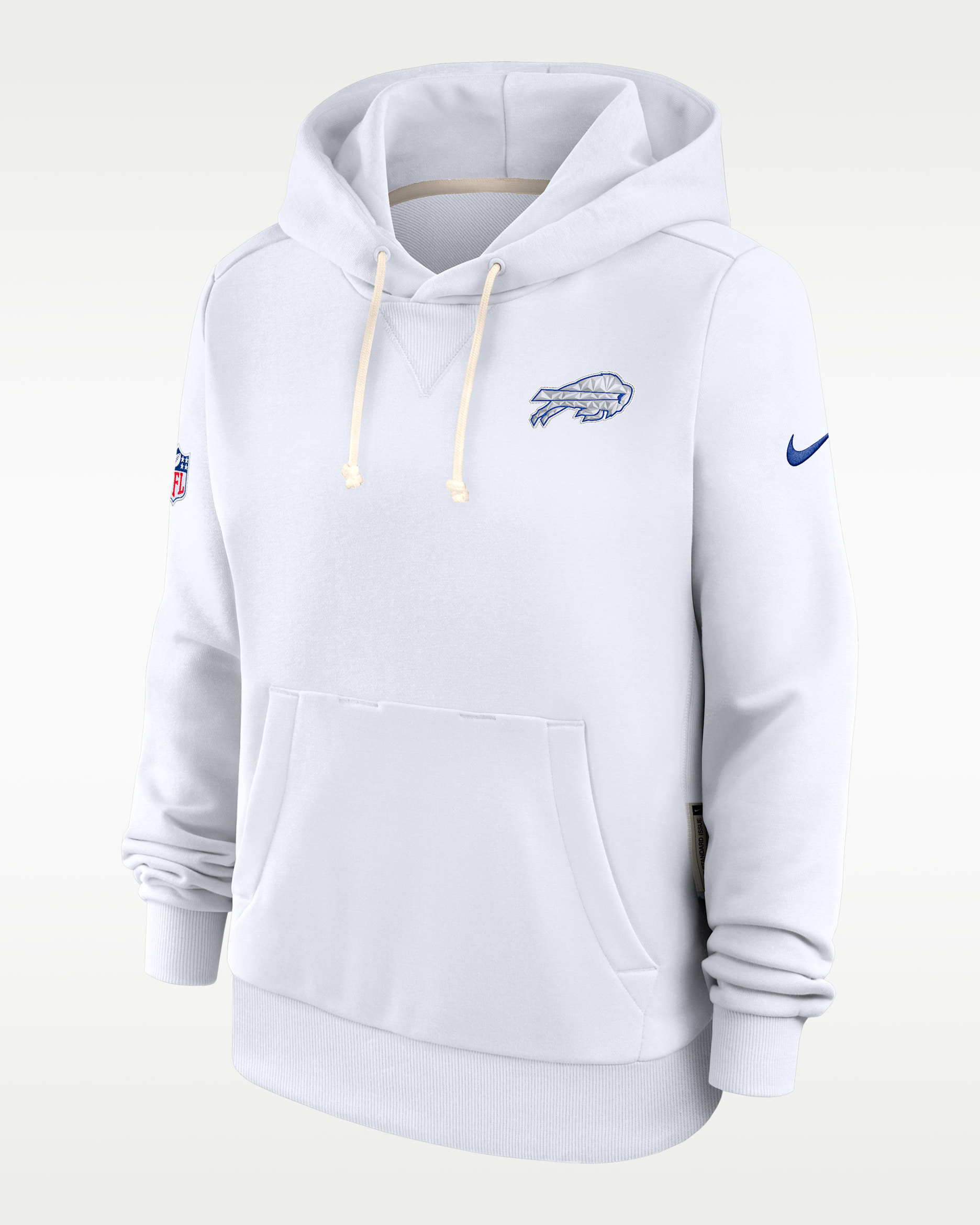 Buffalo Bills Rivalries Collection Sideline Women's Nike Dri-FIT NFL Pullover Hoodie - White