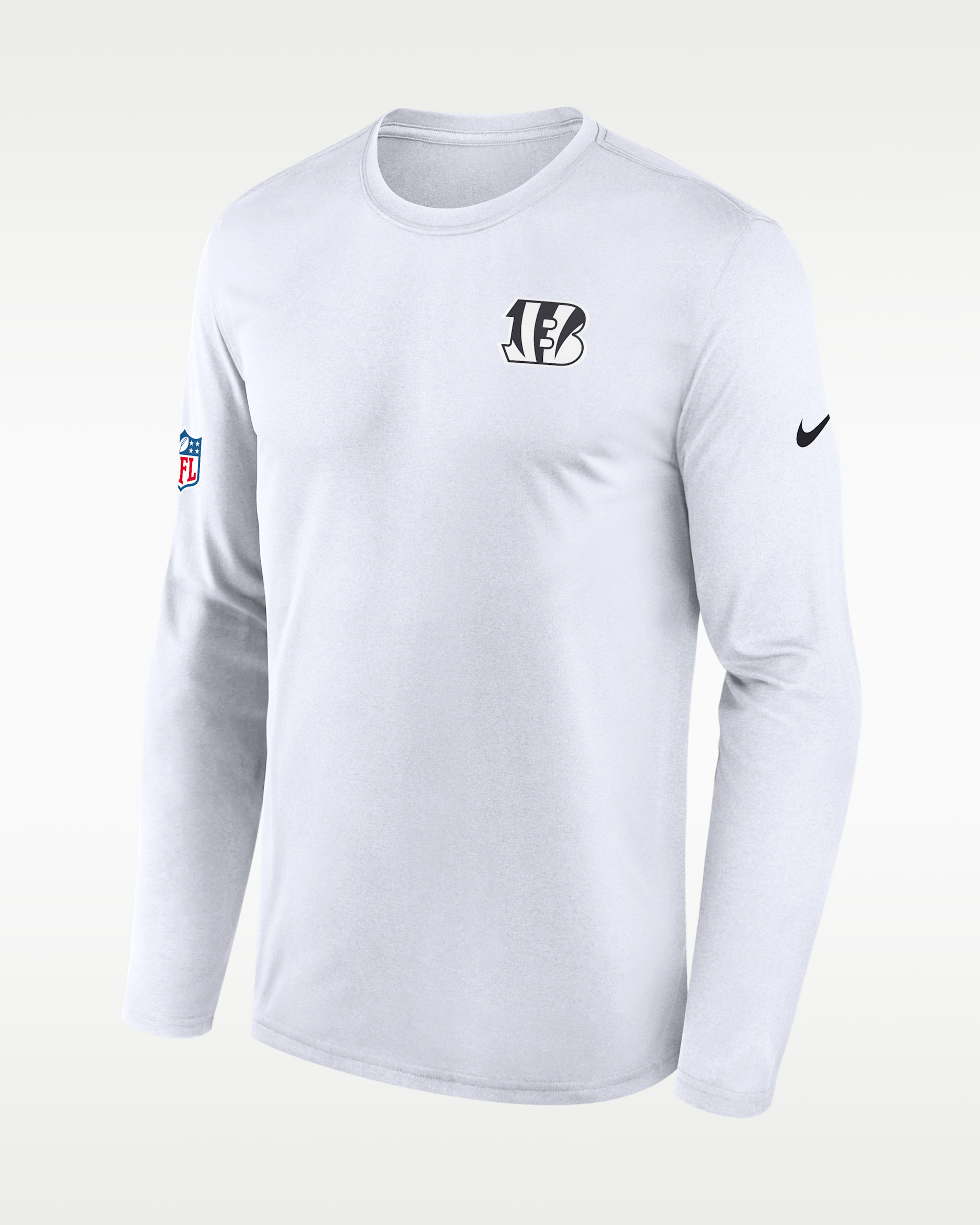 Cincinnati Bengals Alt Legend Small Logo Men's Nike Dri-FIT NFL Long-Sleeve T-Shirt - White
