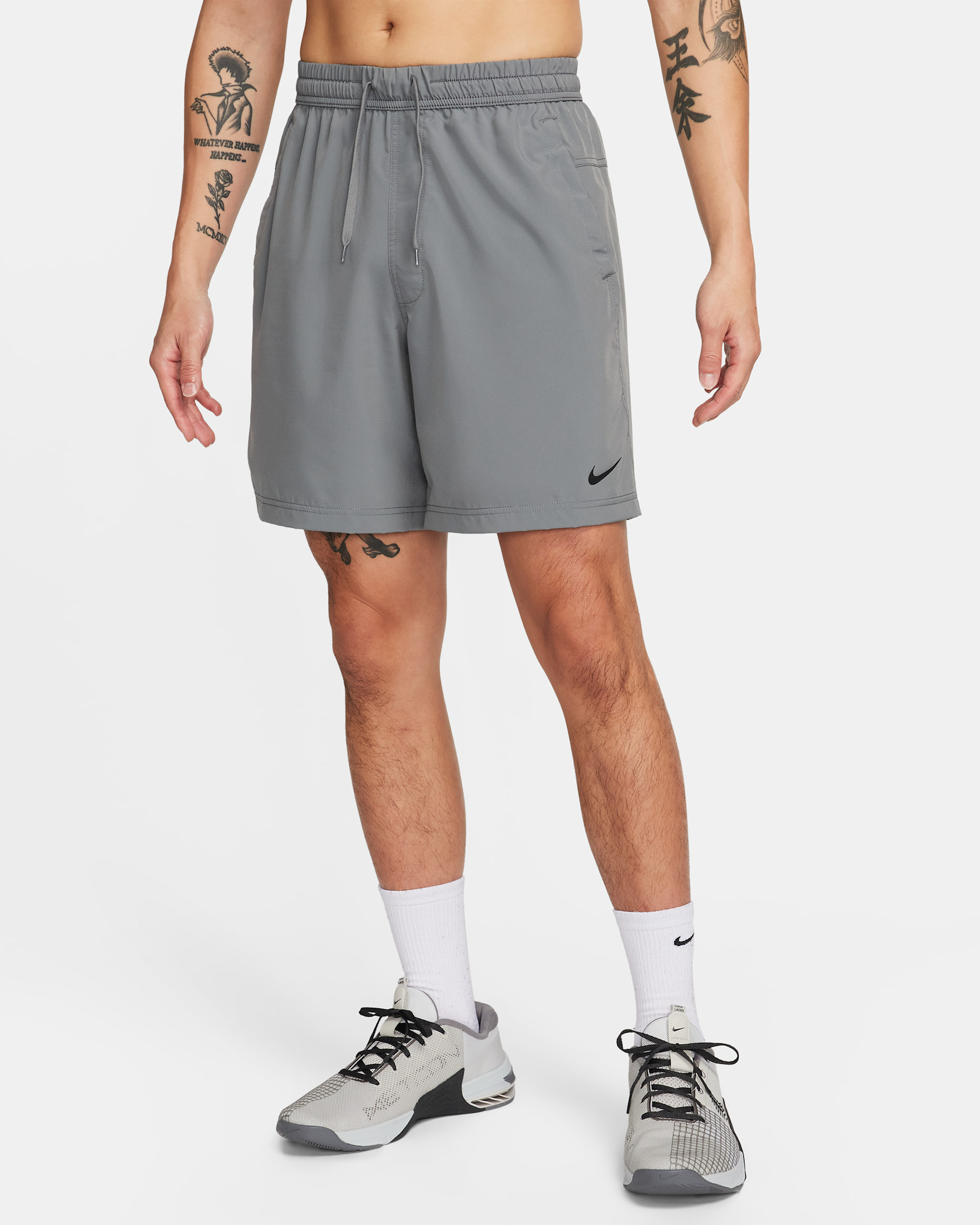 Nike Dri-FIT Form Men's 18cm (approx.) Unlined Versatile Shorts - Smoke Grey/Black