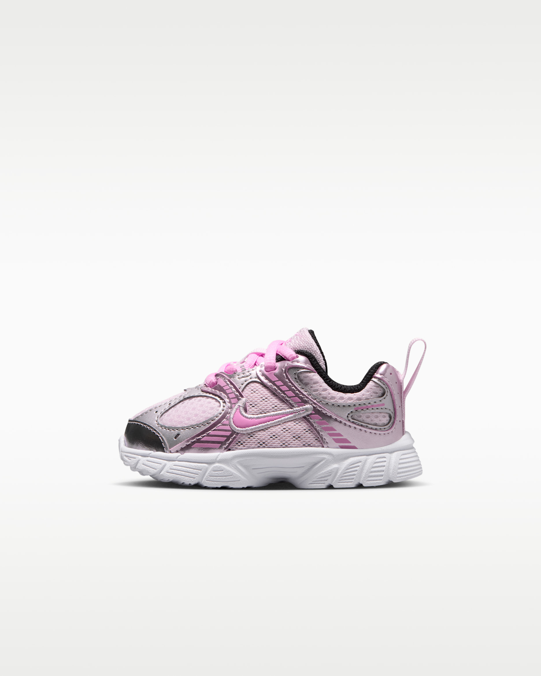 Nike V5 RNR Baby/Toddler Shoes (Classic laces) - Pearl Pink/Metallic Silver/White/Pink Rise