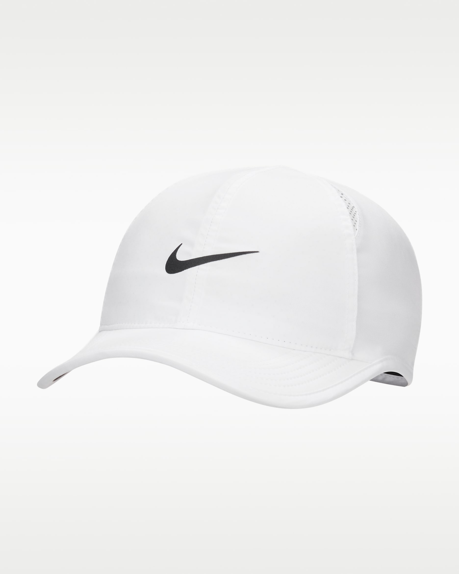 Nike Dri-FIT Club unstrukturierte Featherlight Cap - Weiß/Schwarz