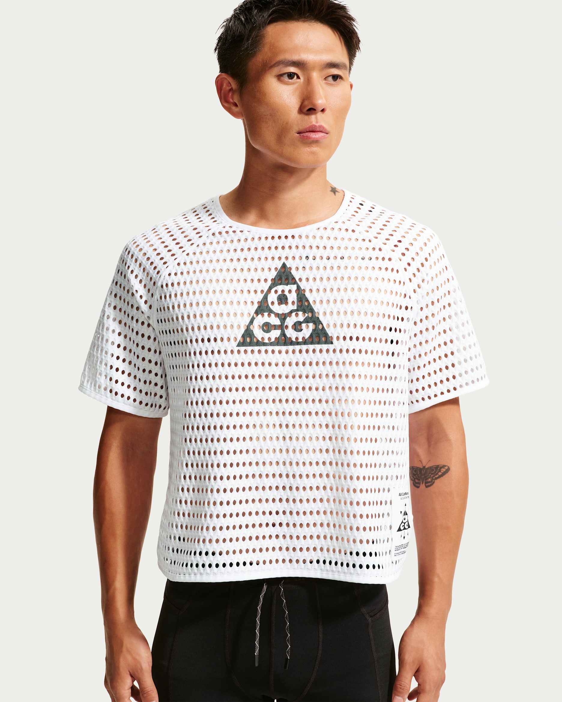 ACG Radical AirFlow メンズ Dri-FIT ショートスリーブ トレイルランニング トップス - ホワイト/アンスラサイト