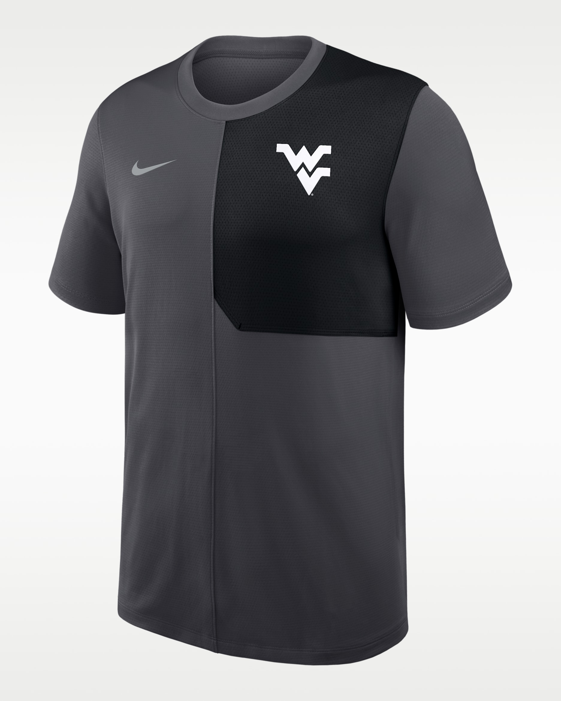 West Virginia Sideline Coach Men's Nike Dri-FIT College Top - Anthracite