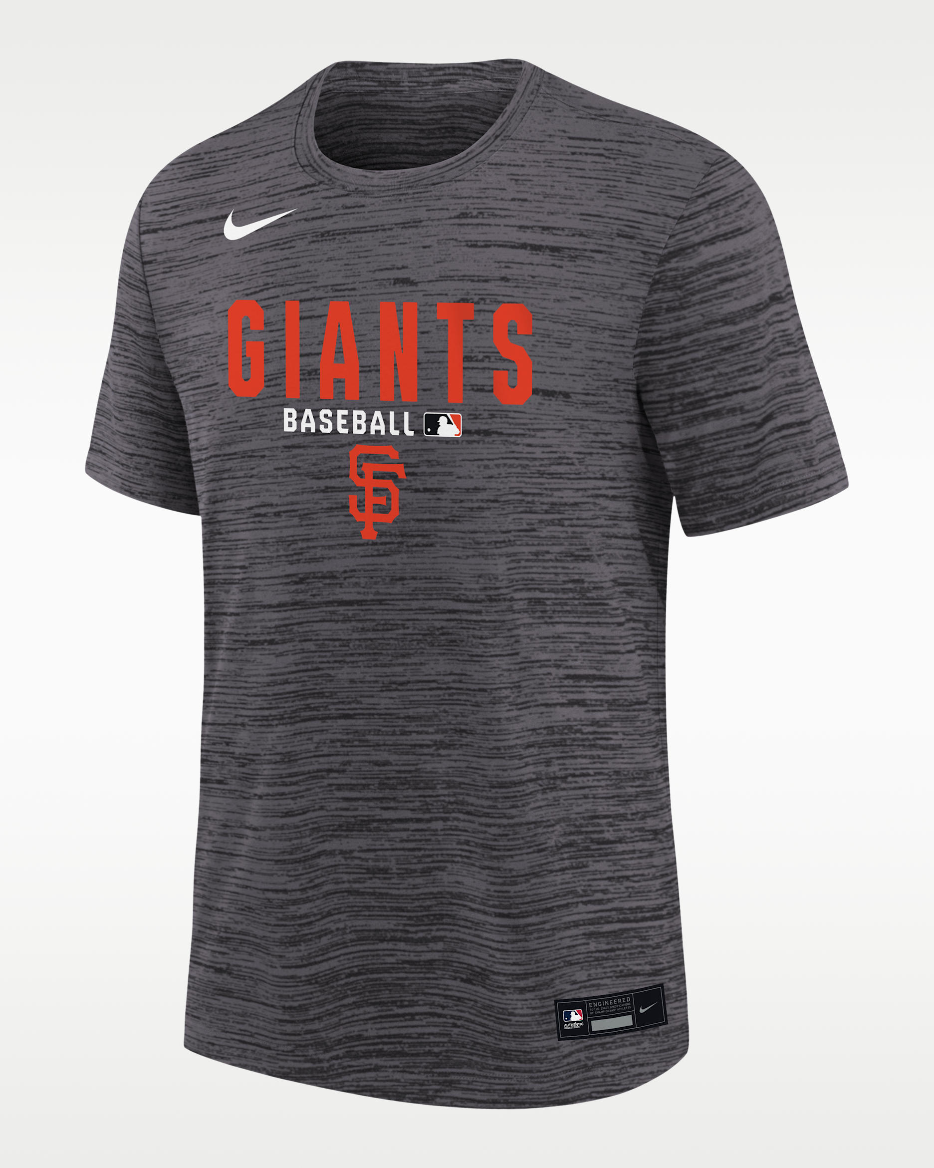 San Francisco Giants Authentic Collection Velocity T-Shirt Big Kids' Nike Dri-FIT MLB T-Shirt - Black