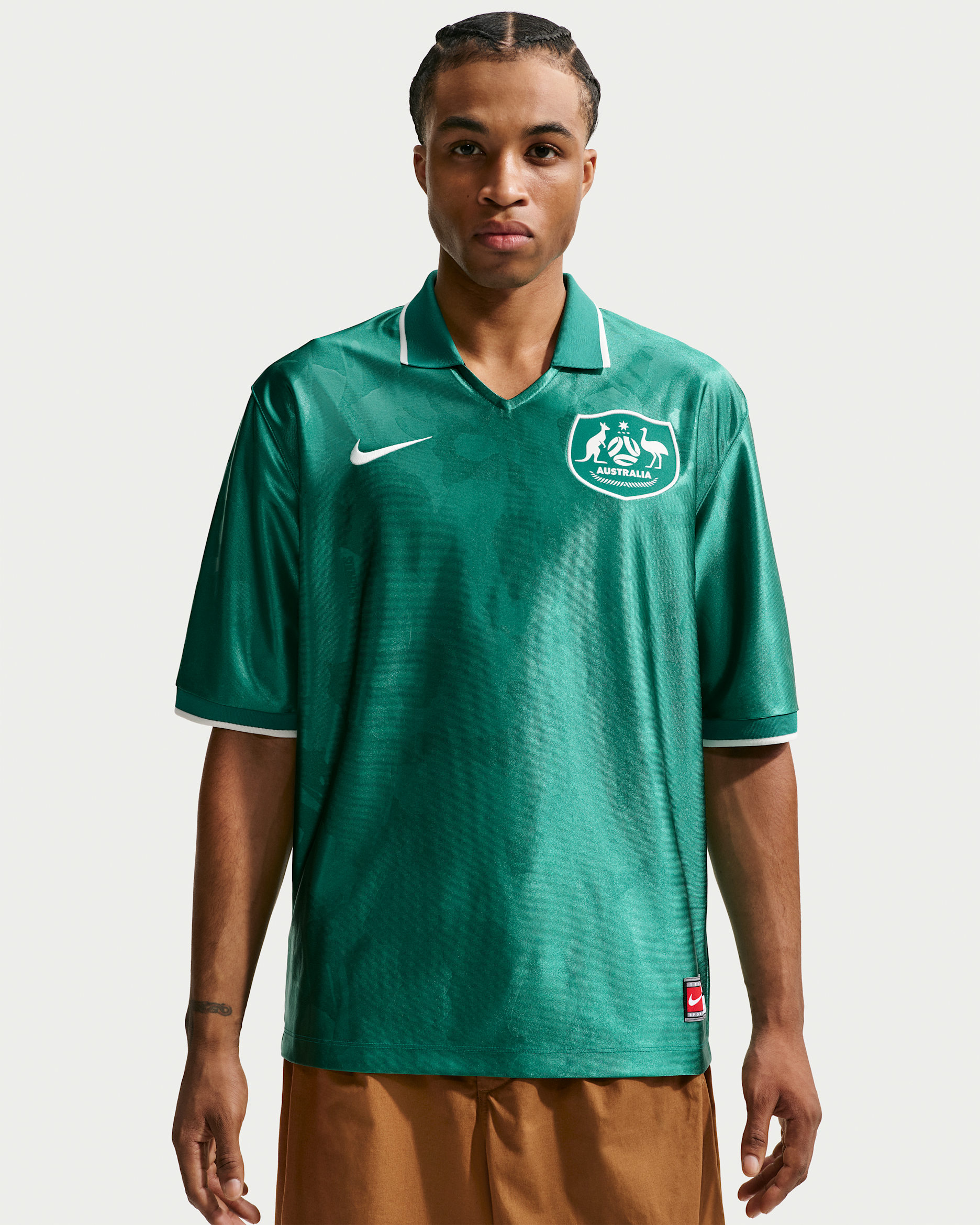 Australia Energy 男款 Nike Dri-FIT 短袖足球上衣 - Mystic Green/Sail