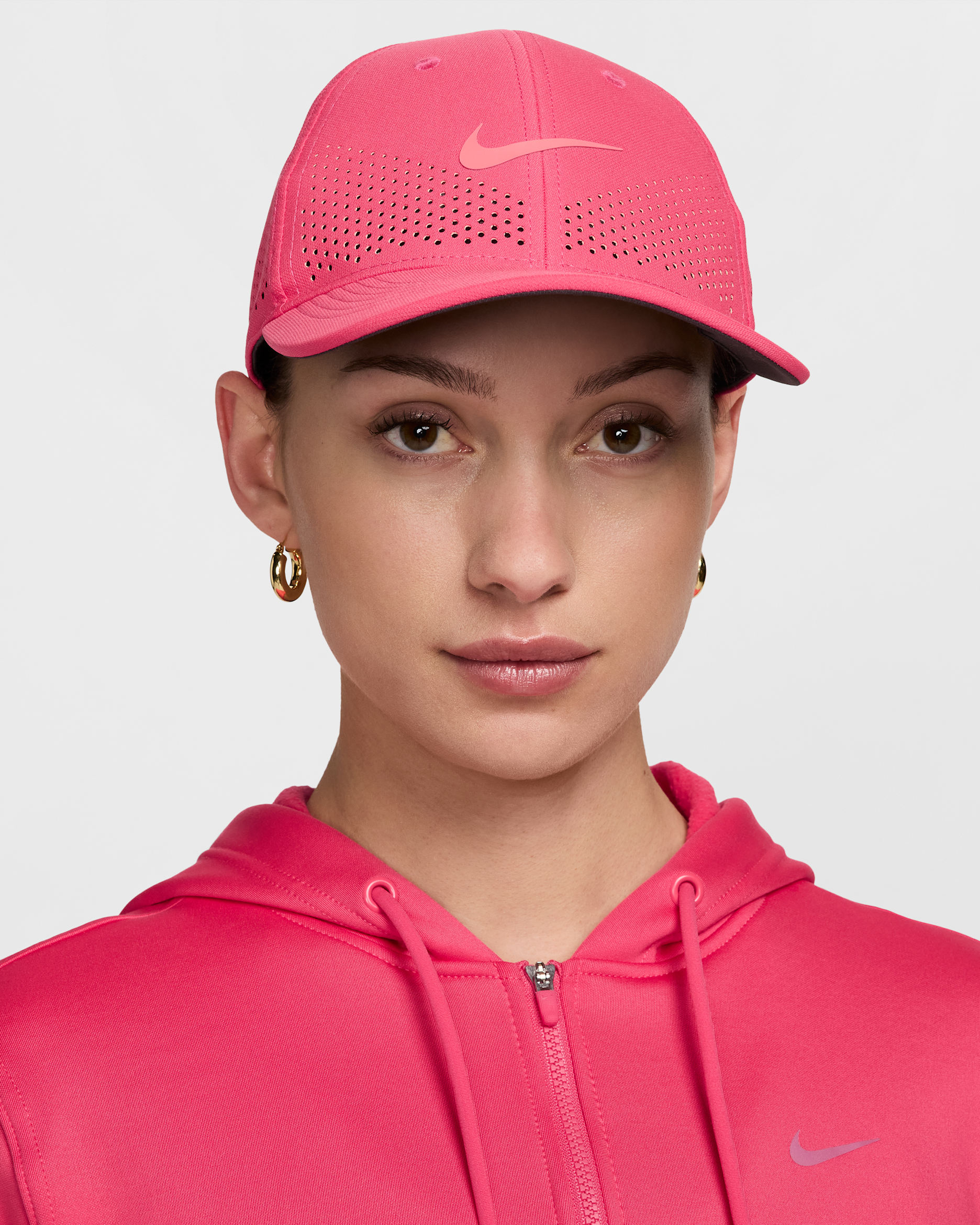 Nike Dri-FIT ADV Club Swoosh 硬帽 - Aster Pink/Hot Punch