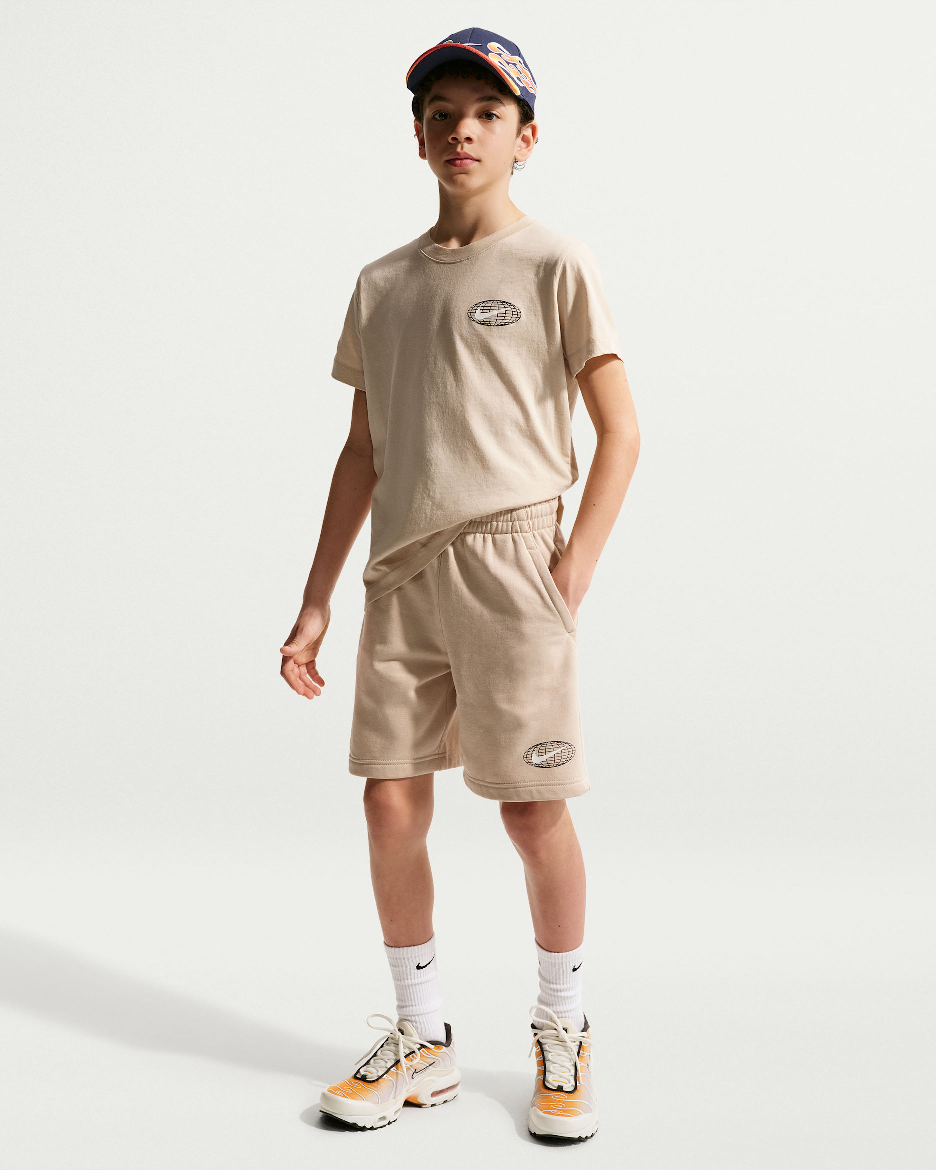 Nike Sportswear Older Kids' Athletic Shorts - Sand Drift