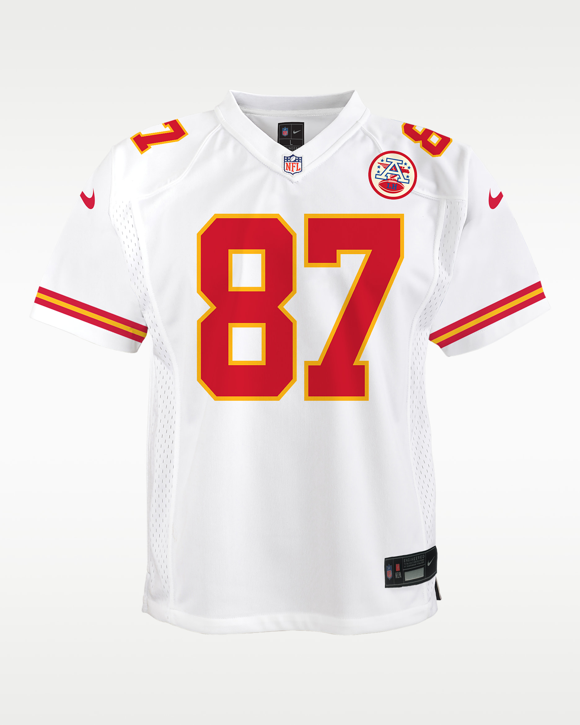 Travis Kelce Kansas City Chiefs Big Kids' Nike NFL Game Jersey - White