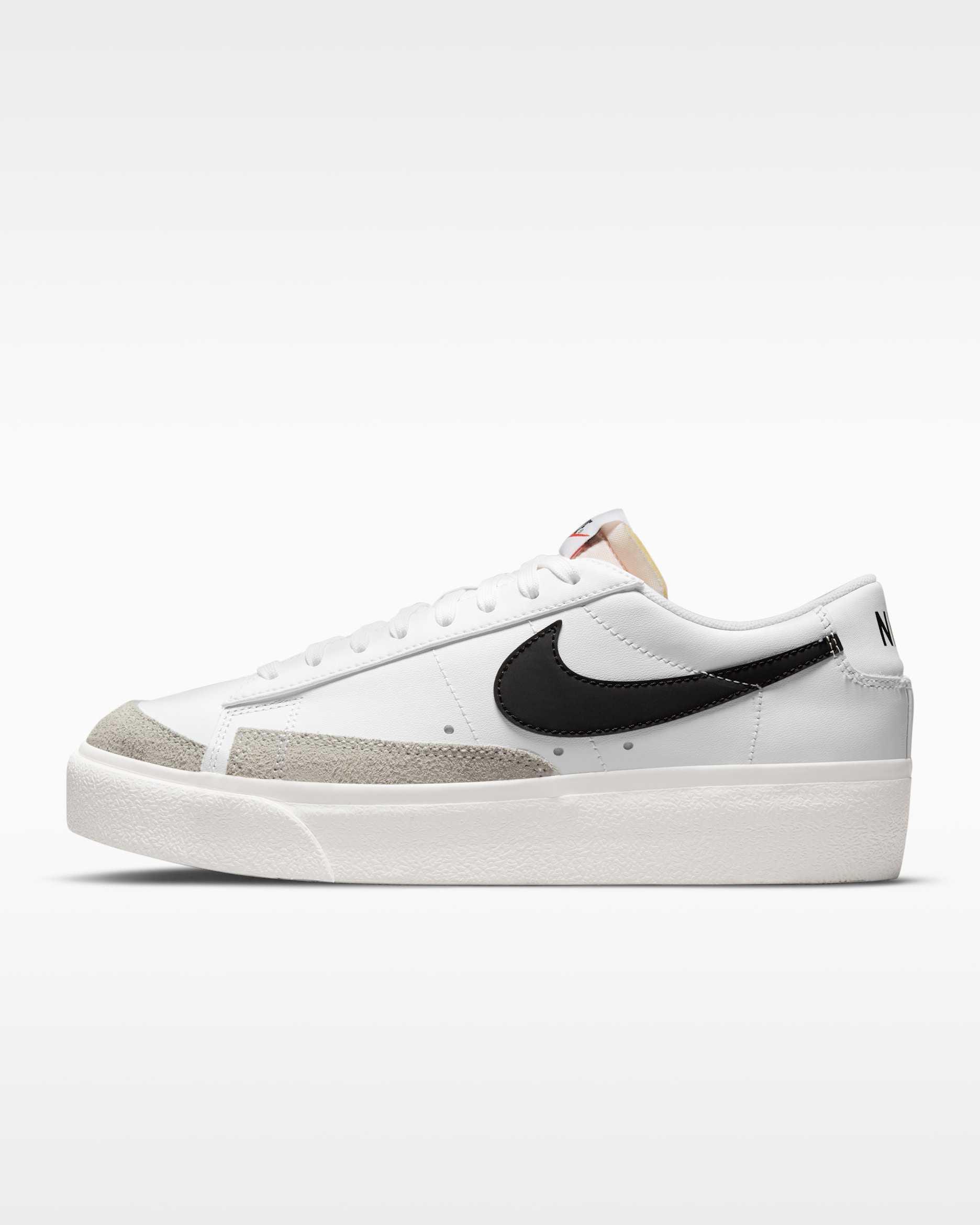 Nike Blazer Low Platform Women's Shoes - White/Sail/Team Orange/Black