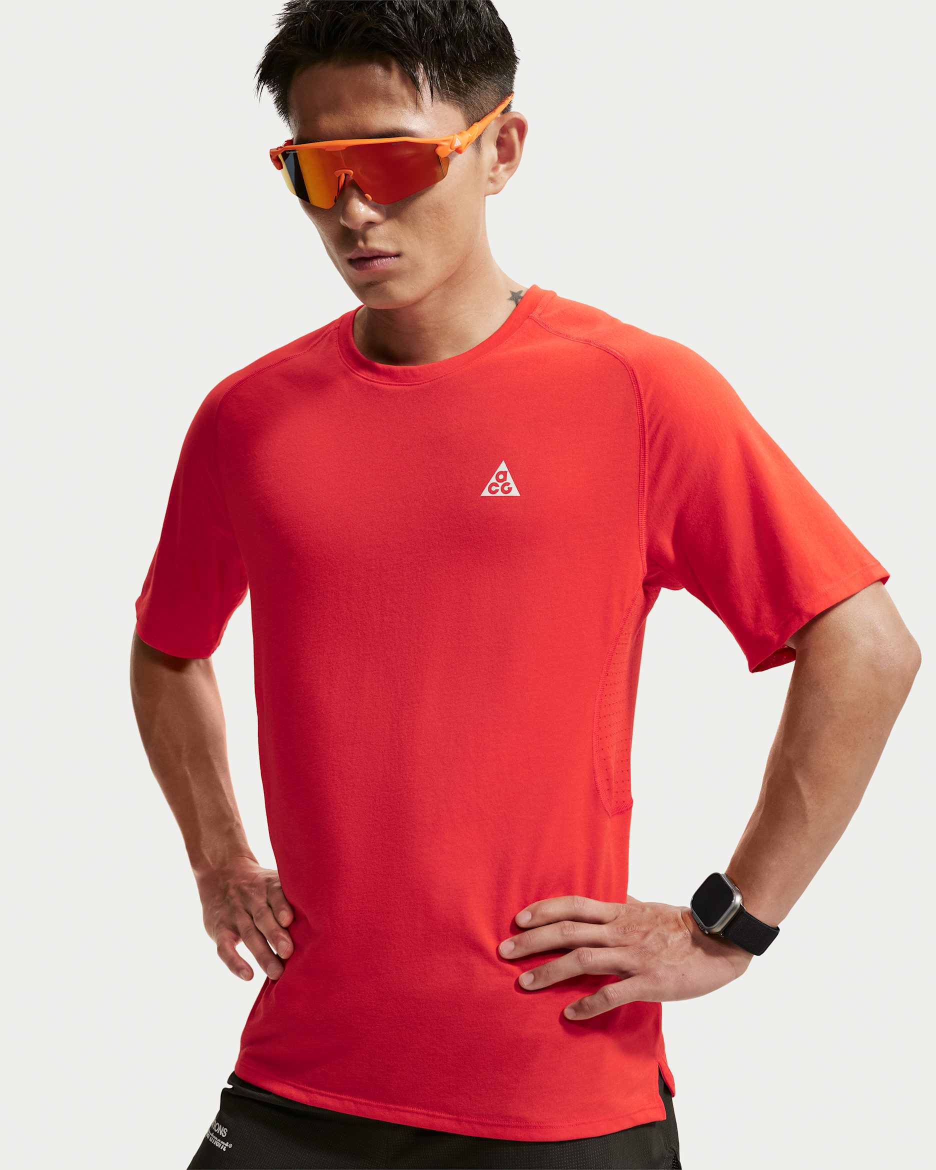 Nike ACG 'Solar Chase' Men's Dri-FIT ADV Trail Running Top - Light Crimson/Light Crimson/Summit White