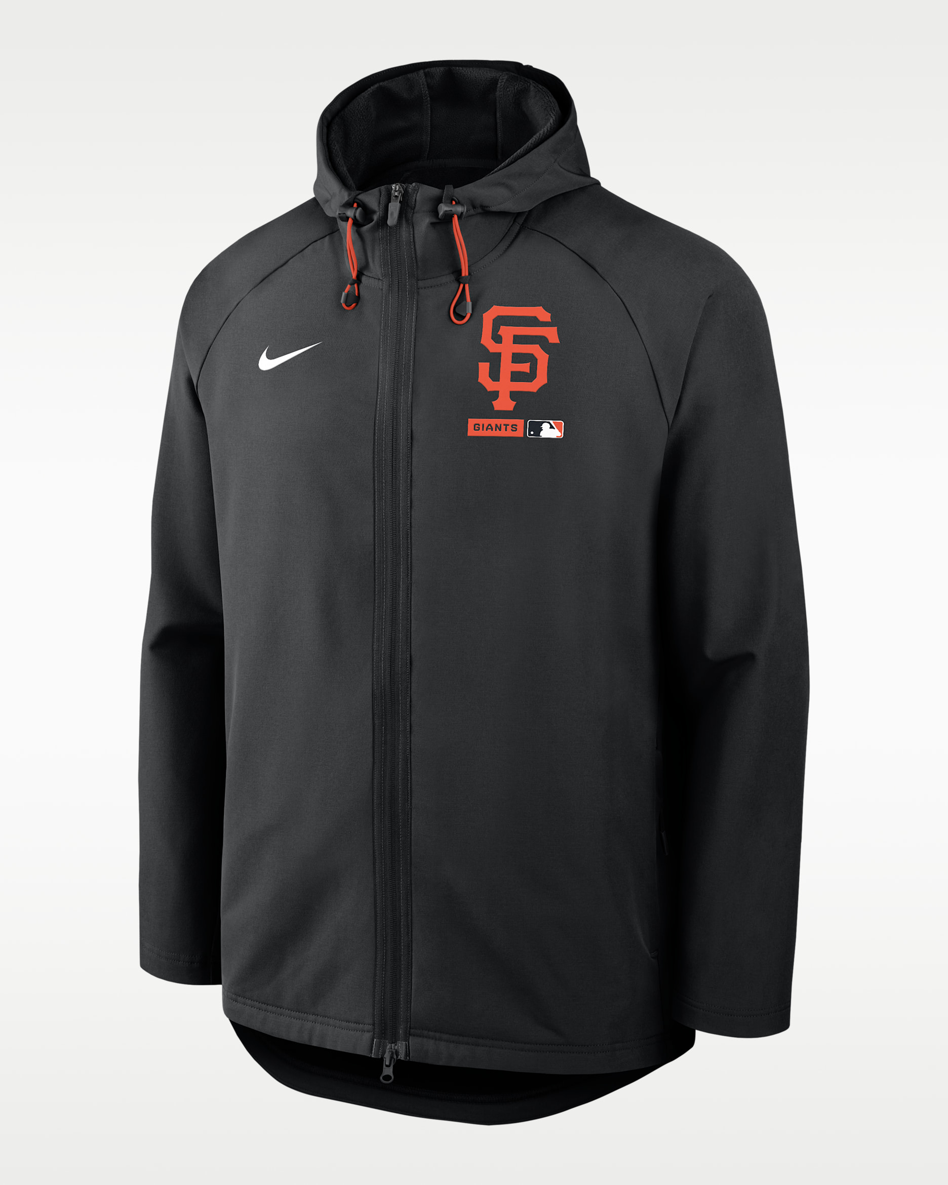 Chamarra de la MLB Nike Therma-FIT con gorro y cierre completo para hombre de San Francisco Giants Authentic Collection - Negro