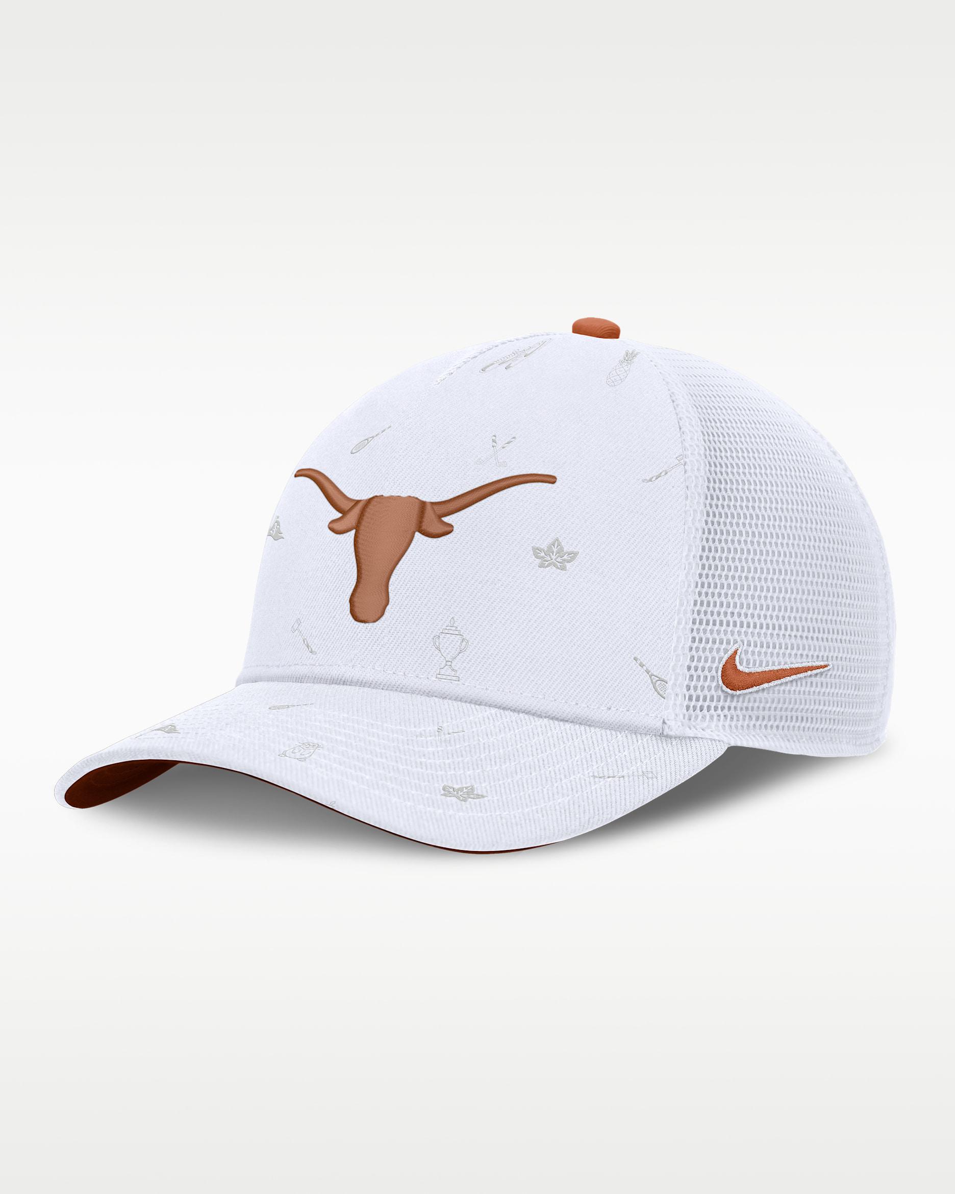 Texas Country Club Golfin' Rise Men's Nike College Trucker Adjustable Hat - White