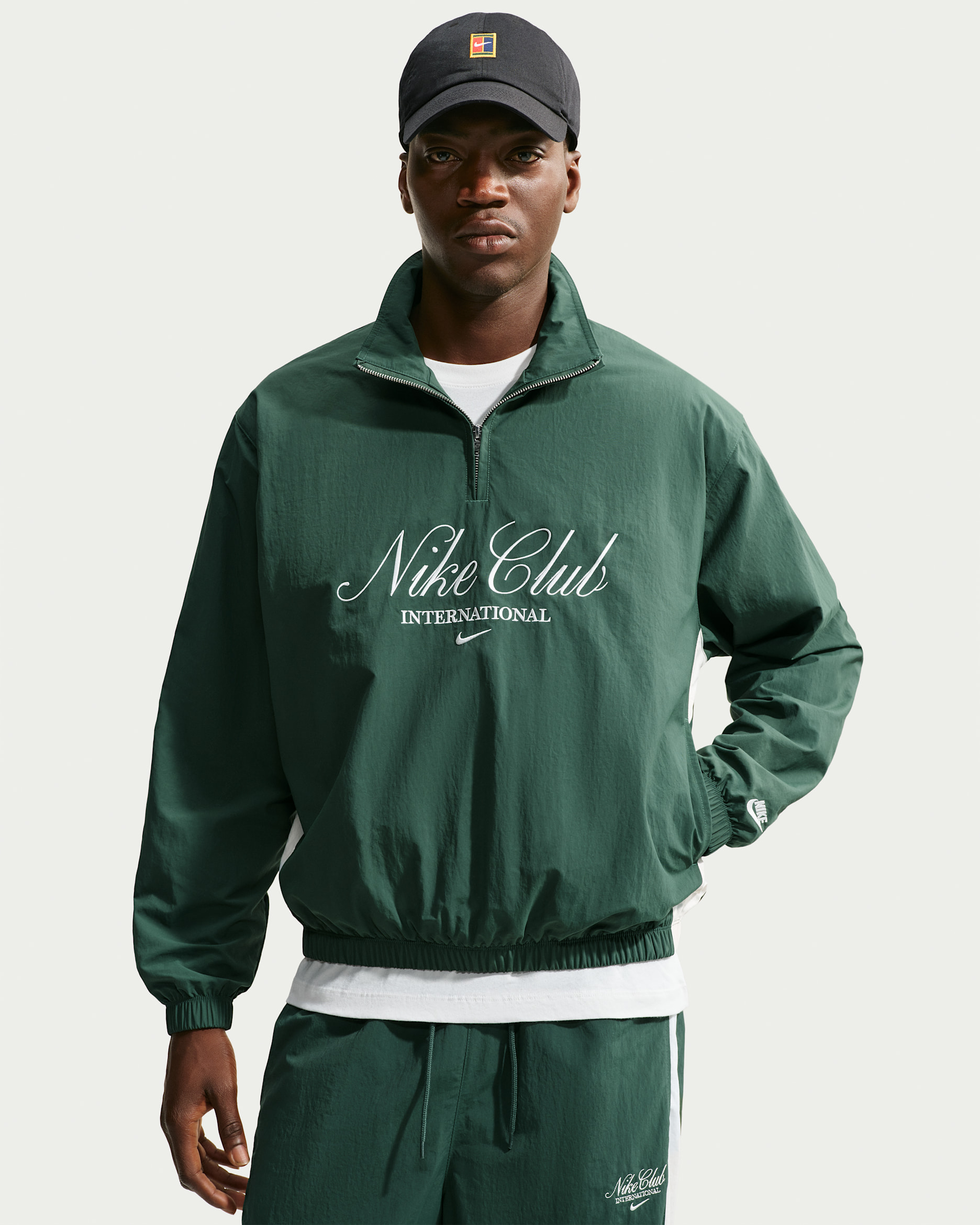 Veste à demi-zip Nike Sportswear Club pour homme - Fir/Phantom/Phantom