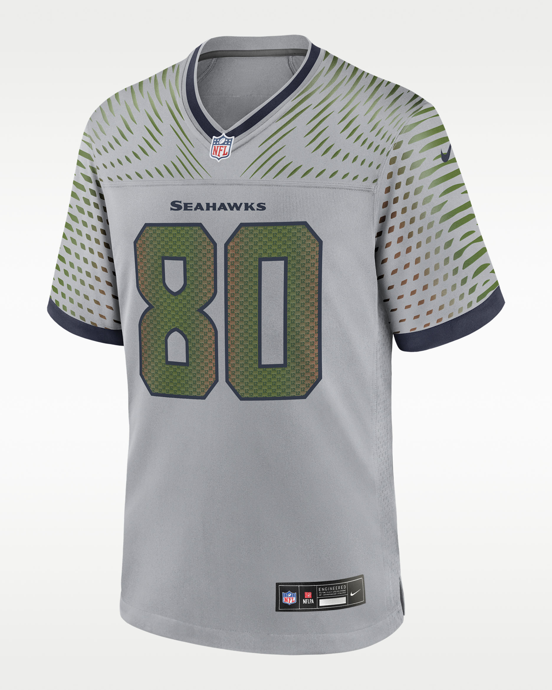 Steve Largent Seattle Seahawks Rivalries Collection Men’s Nike NFL Game Jersey - Grey