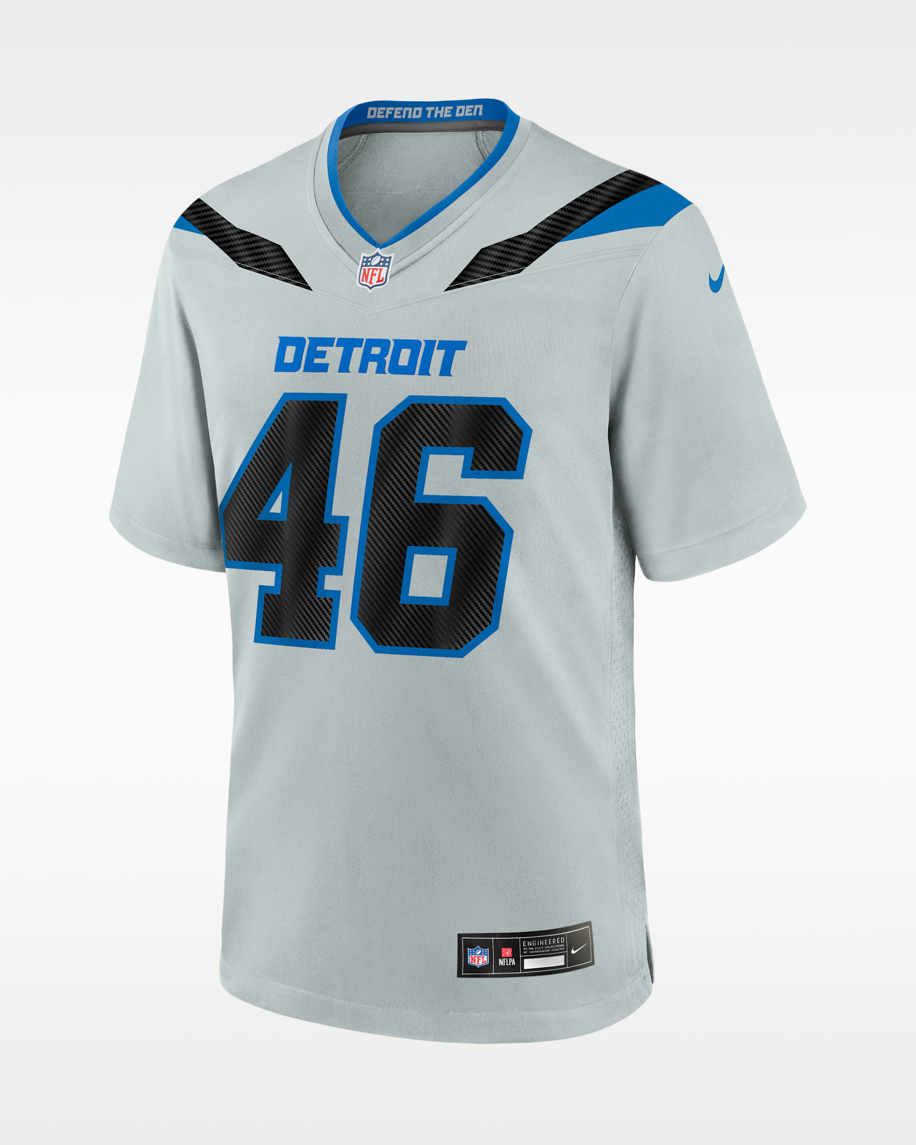 Jack Campbell Detroit Lions Rivalries Collection Men's Nike NFL Game Jersey - Silver